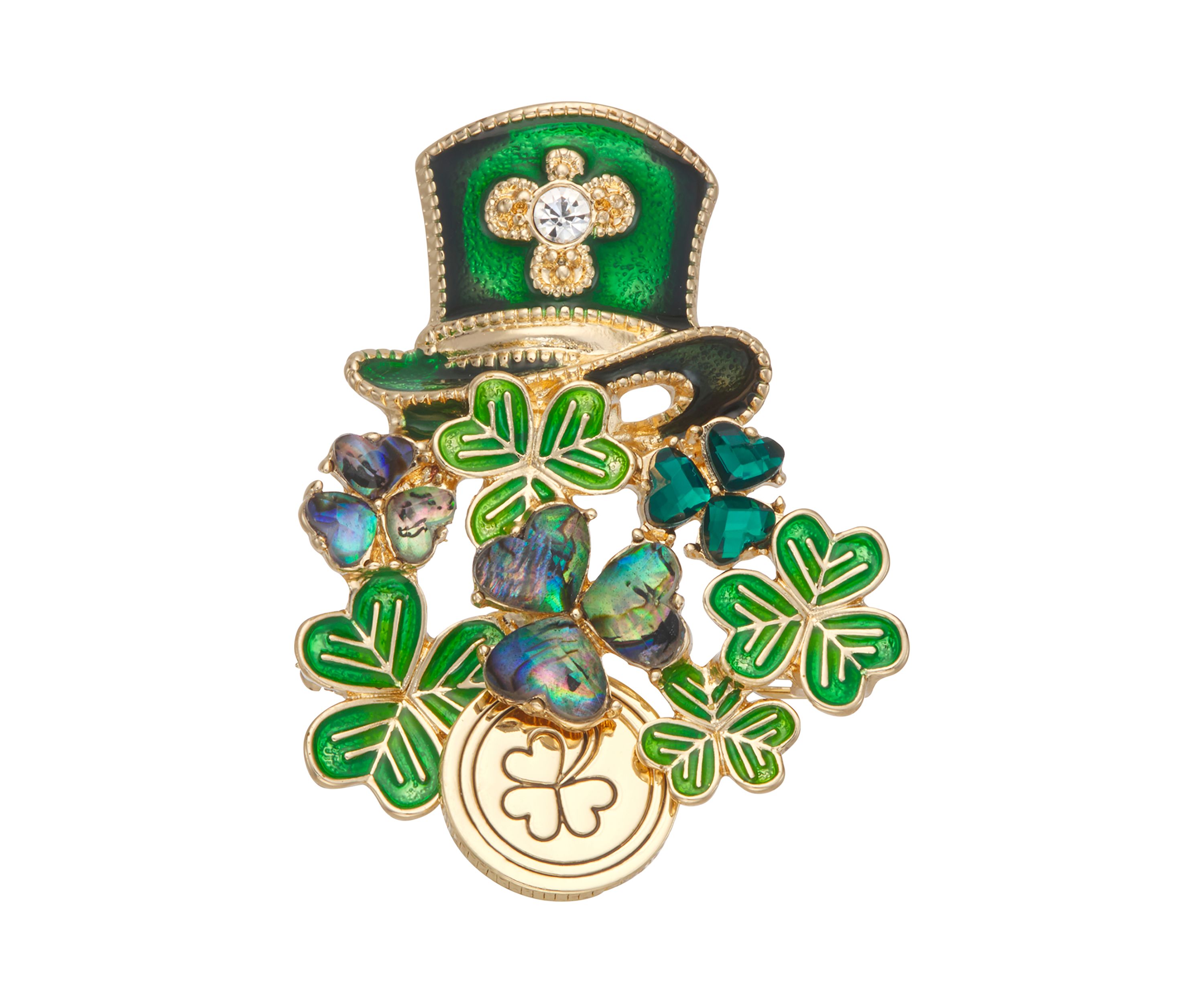 Gold Tone Boxed Multi Irish Hat Pin