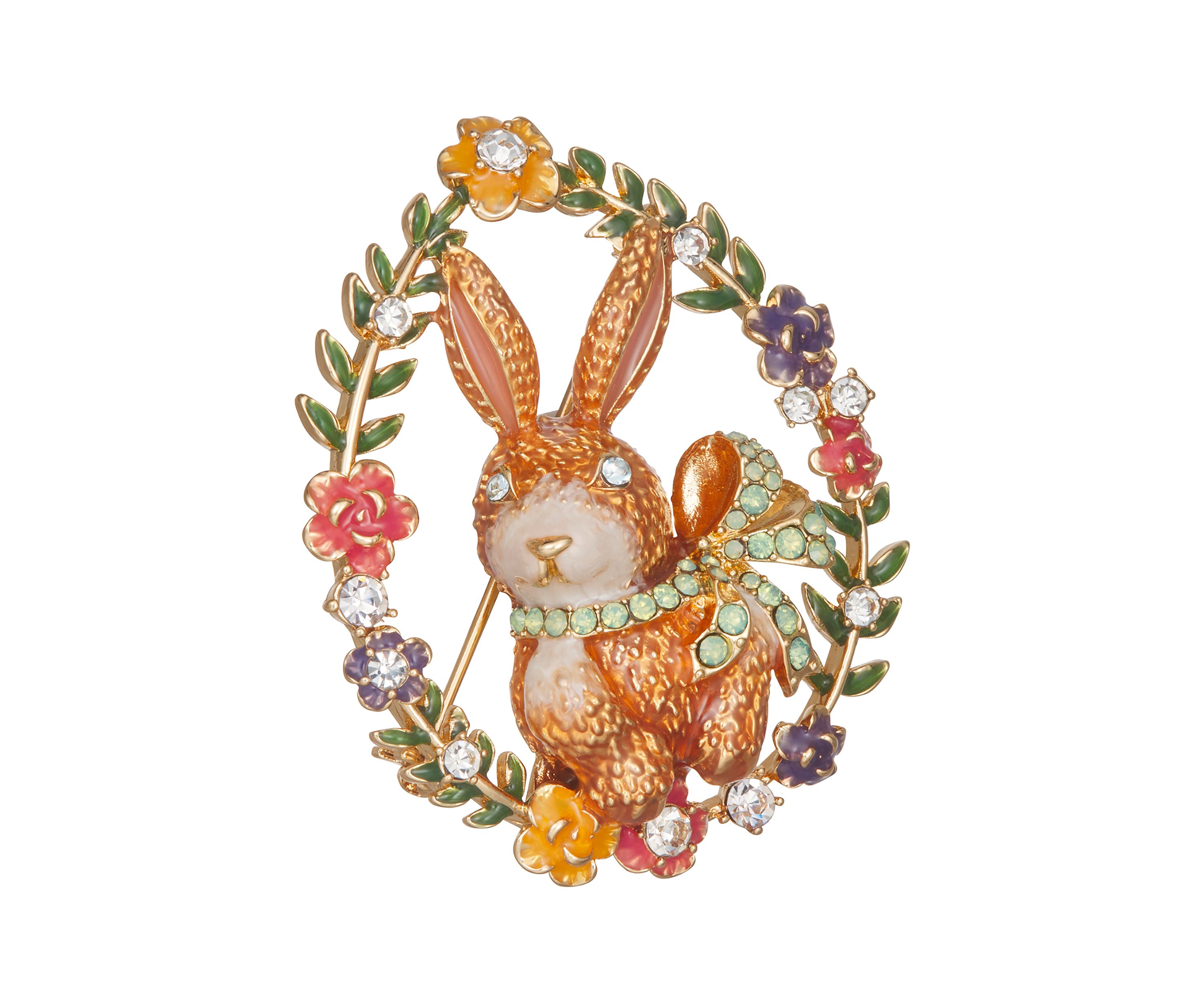 Two Tone Pink Bunny Pin