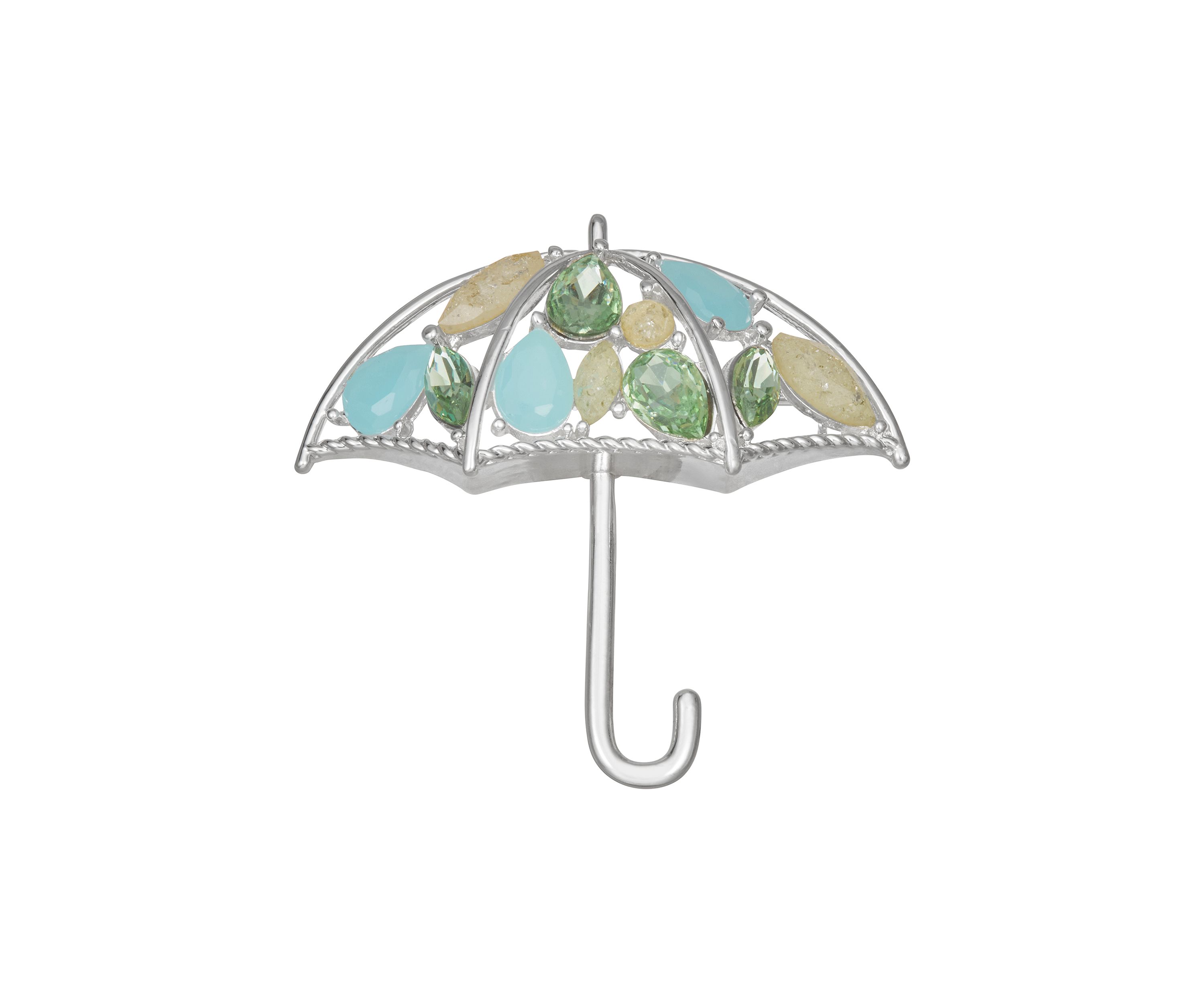 Silver Tone Multi Umbrella Pin