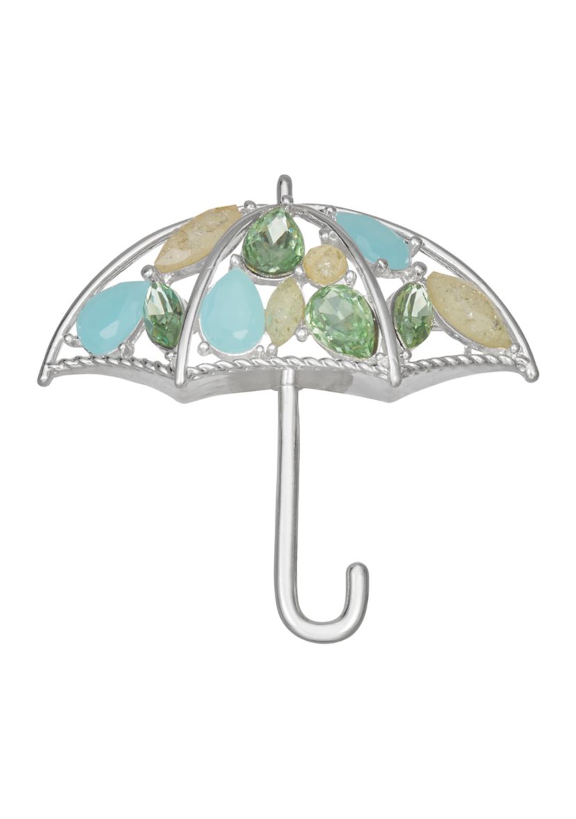 Silver Tone Multi Umbrella Pin
