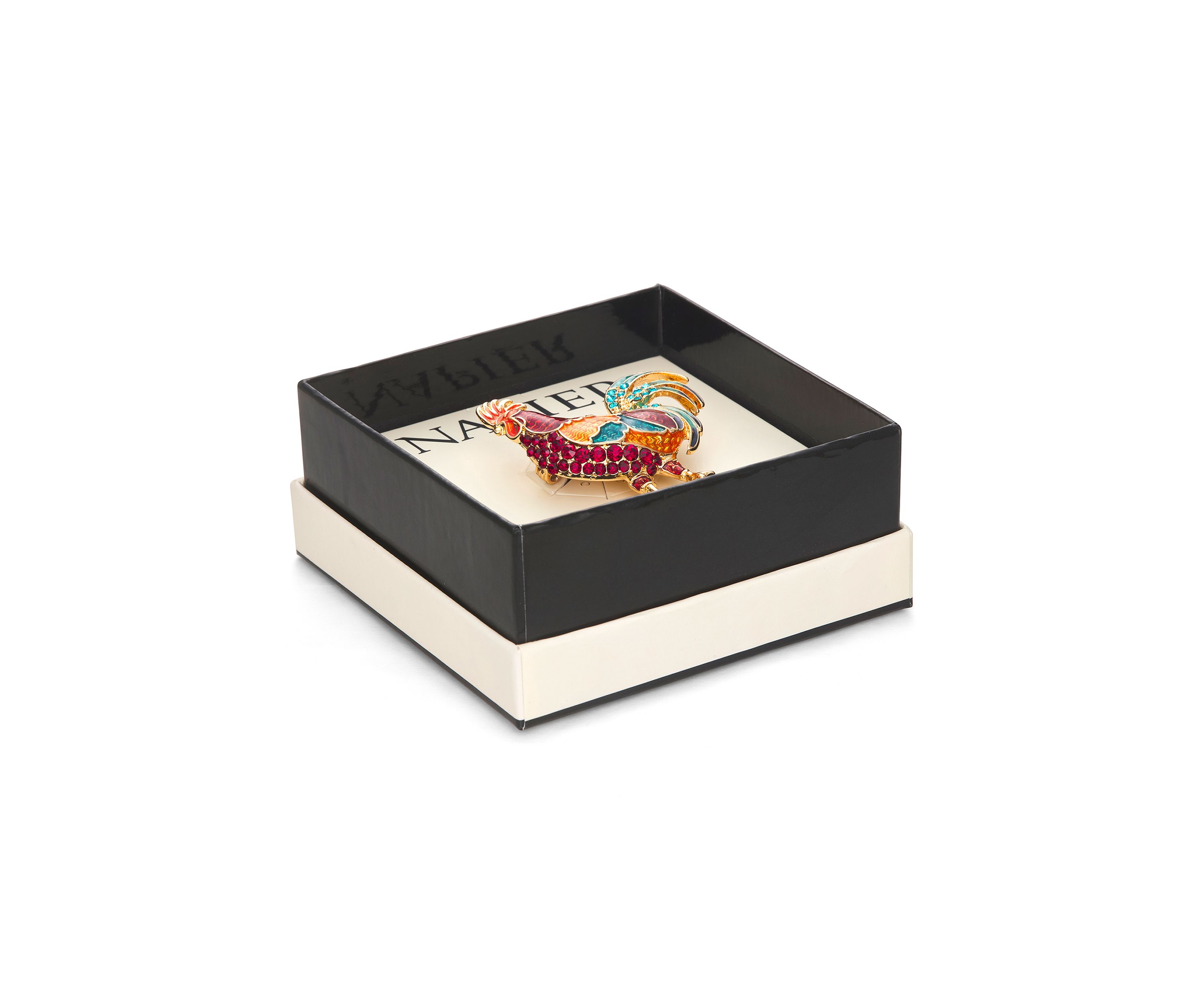 Gold Tone Multi Rooster Pin