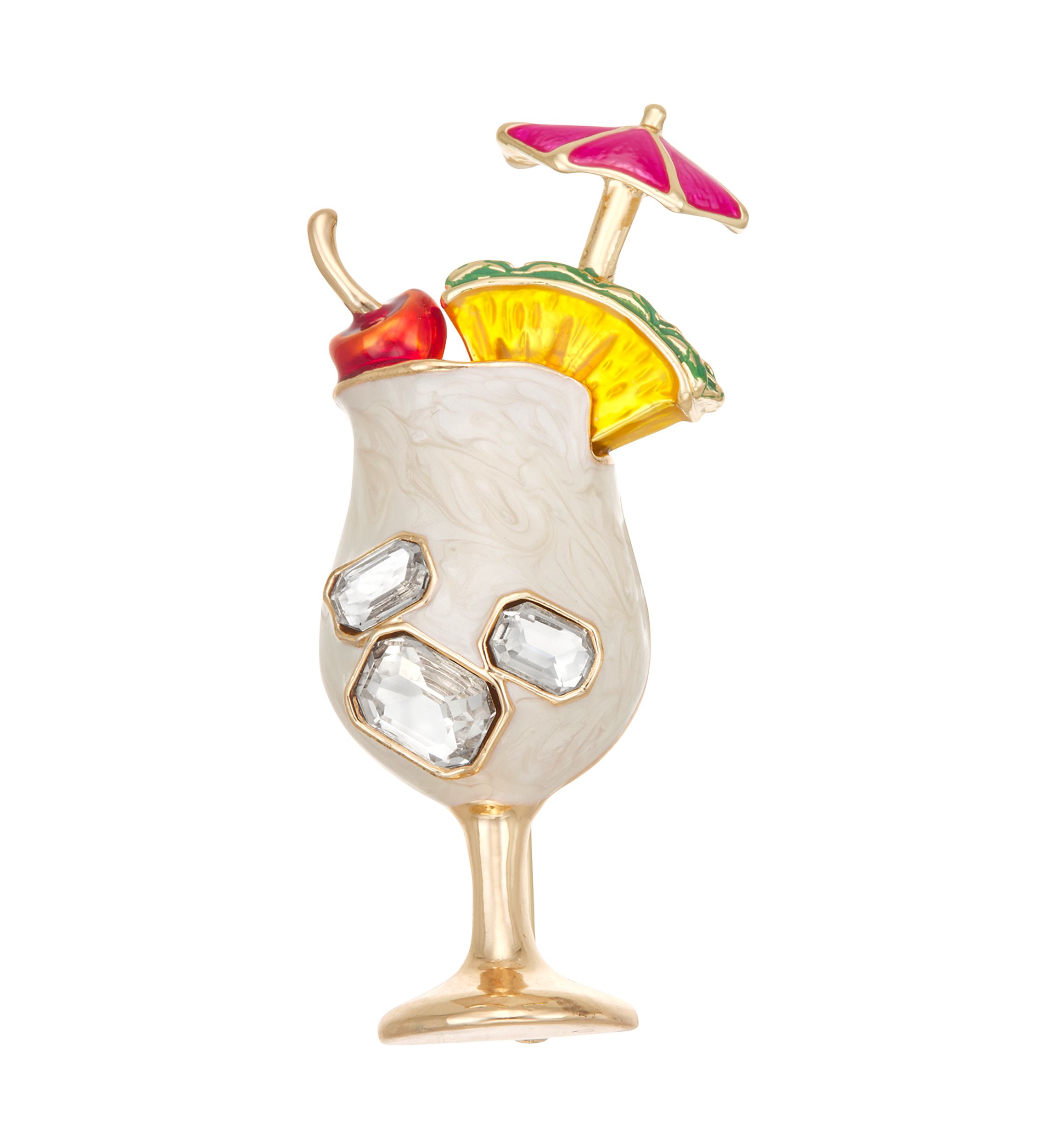 Gold Tone Multi Pina Colada Pin