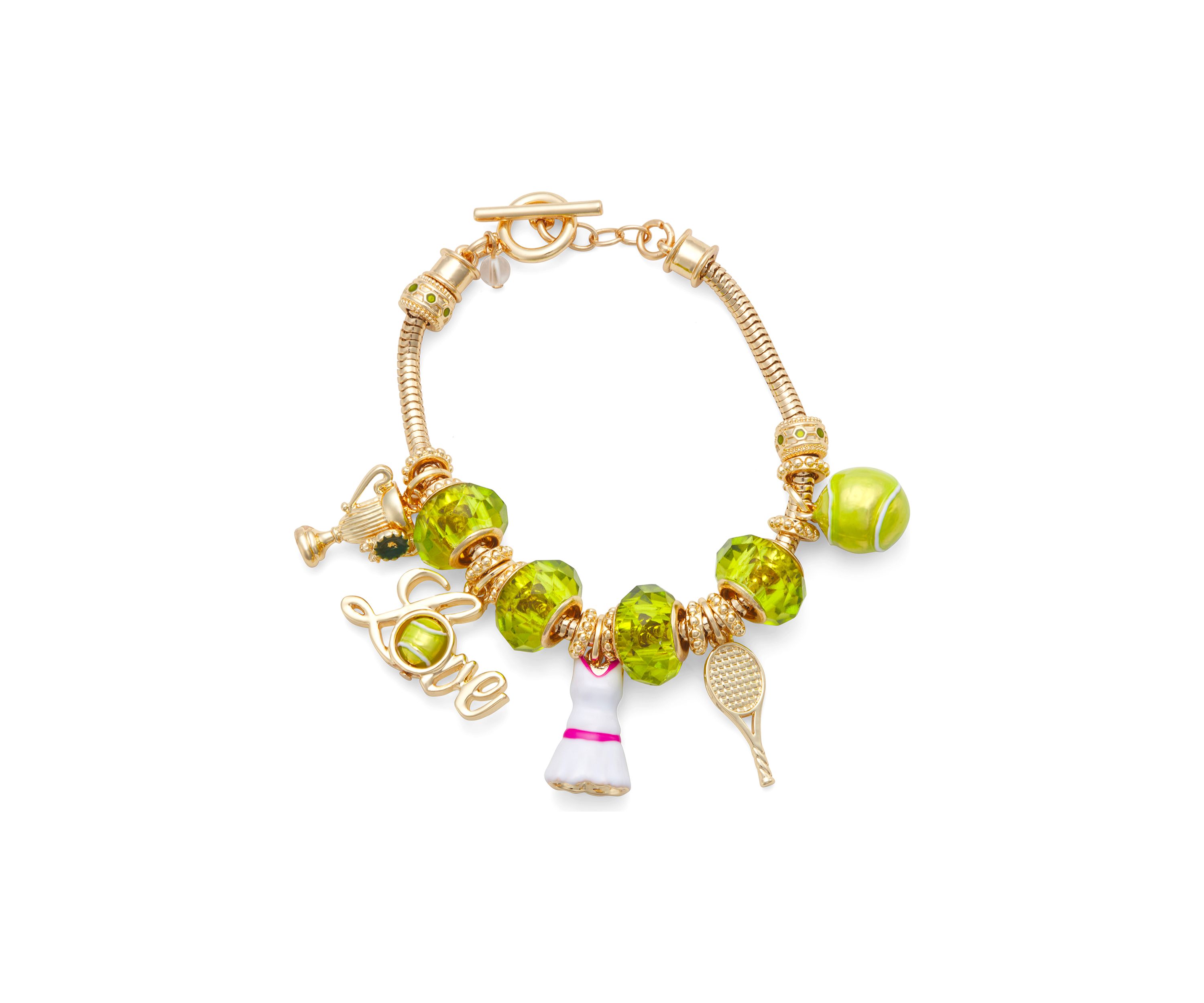 Gold Tone Multi Tennis Slider Bracelet