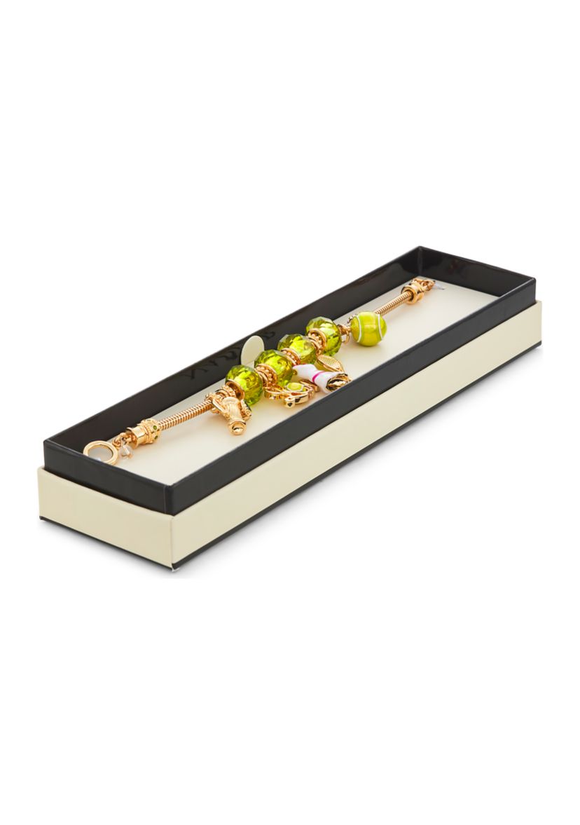 Gold Tone Multi Tennis Slider Bracelet