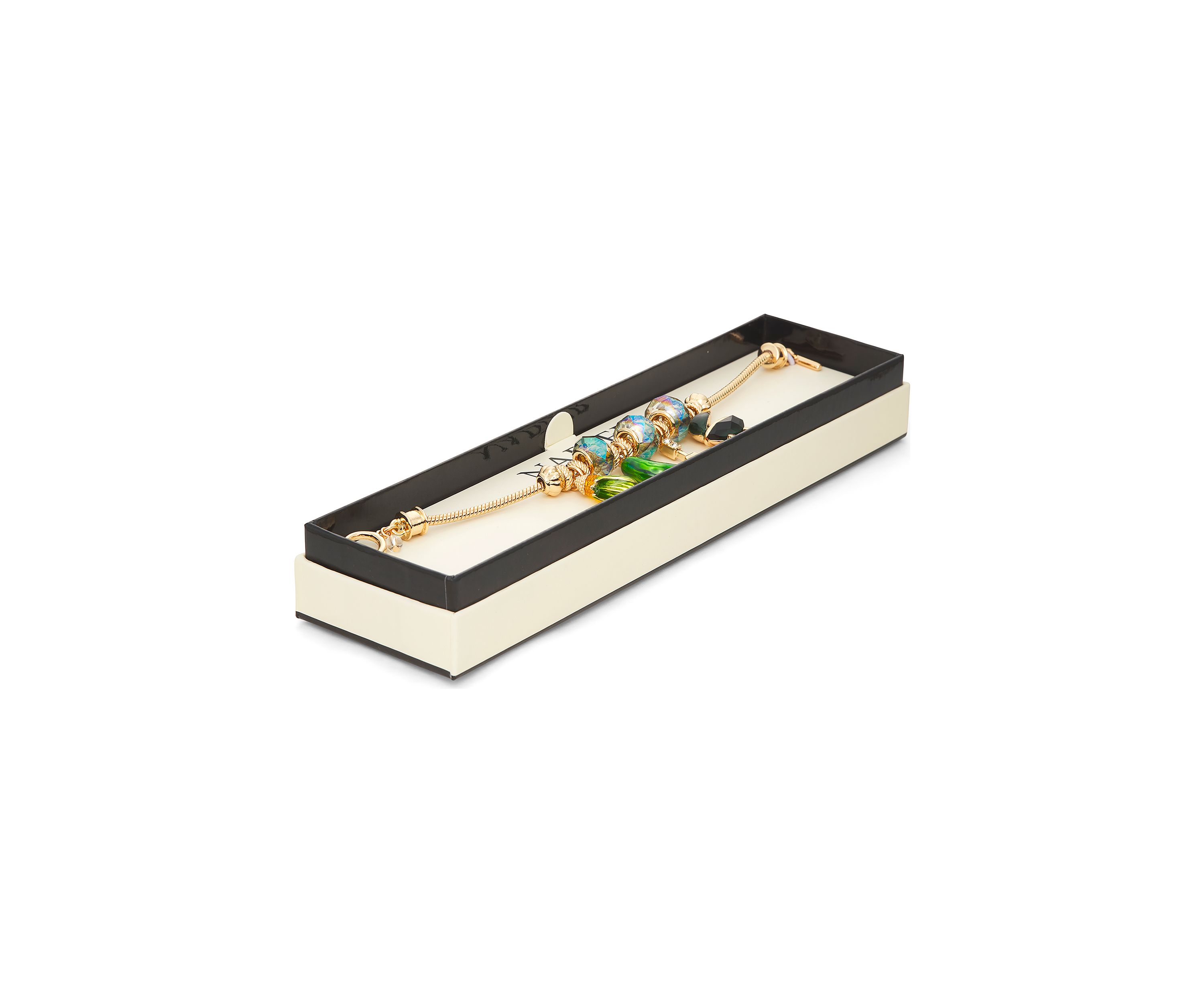 Gold Tone Multi BBQ Charm Slider Bracelet