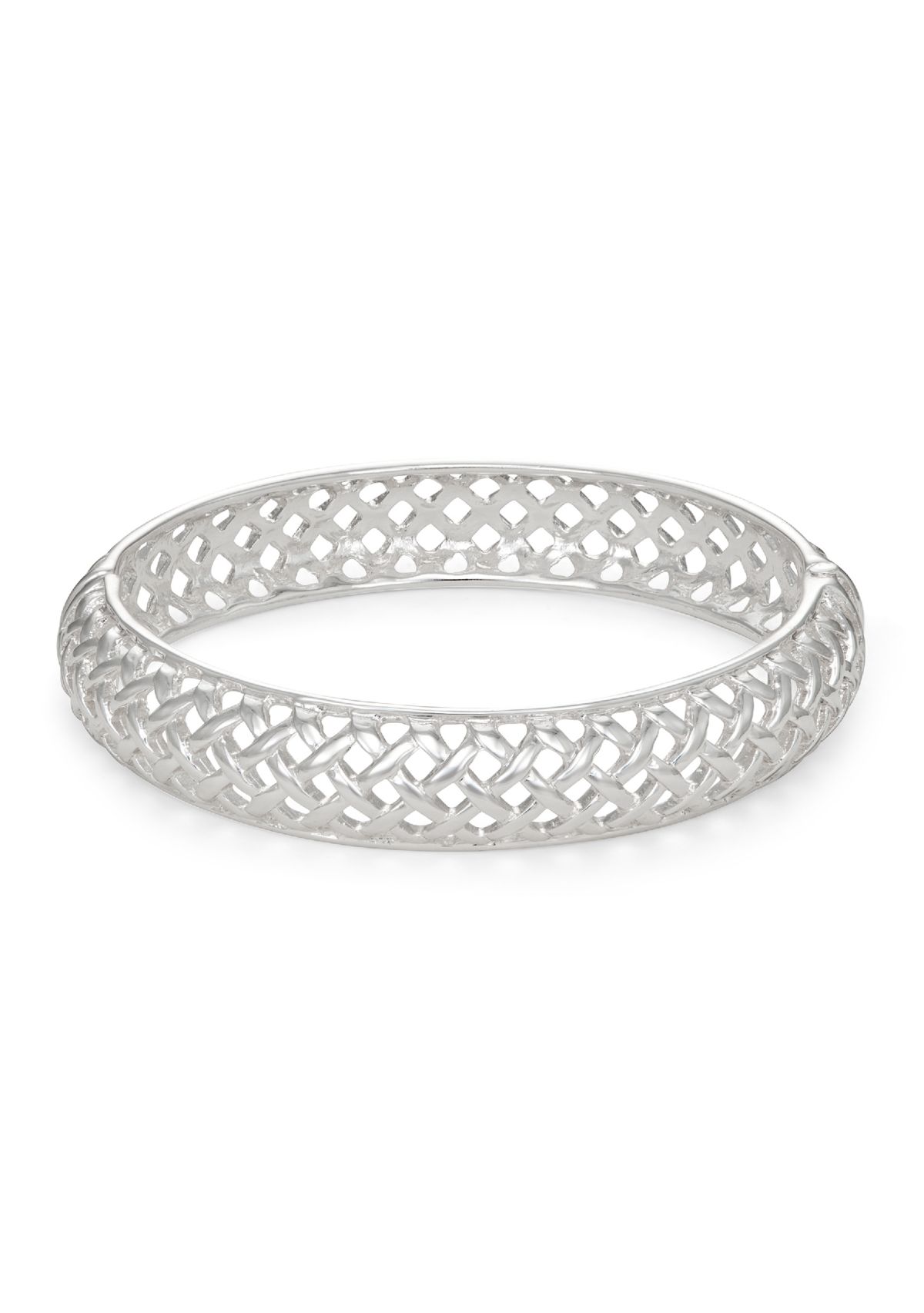 Silver Tone Mixed Stars Bangle Bracelet