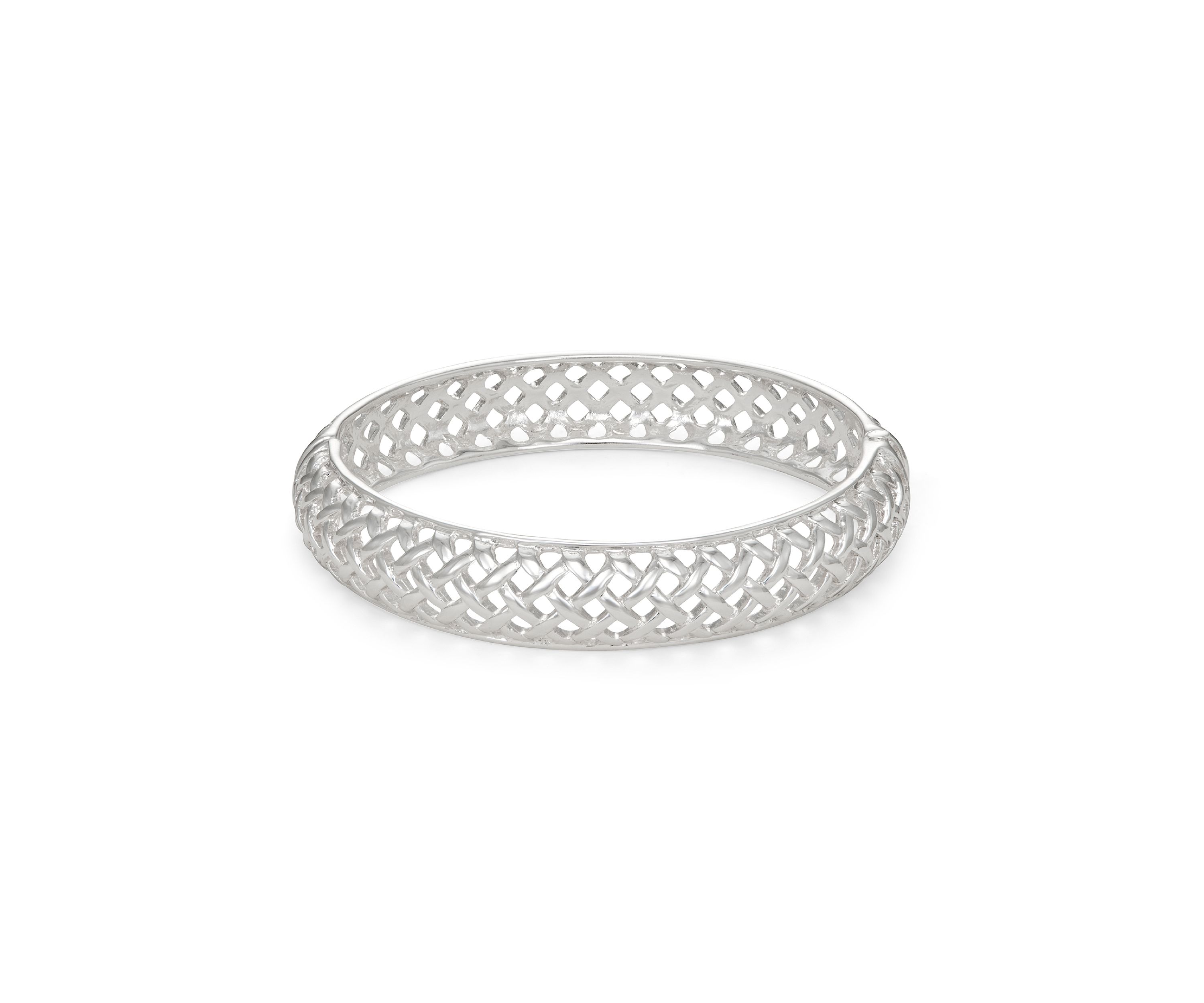 Silver Tone Mixed Stars Bangle Bracelet
