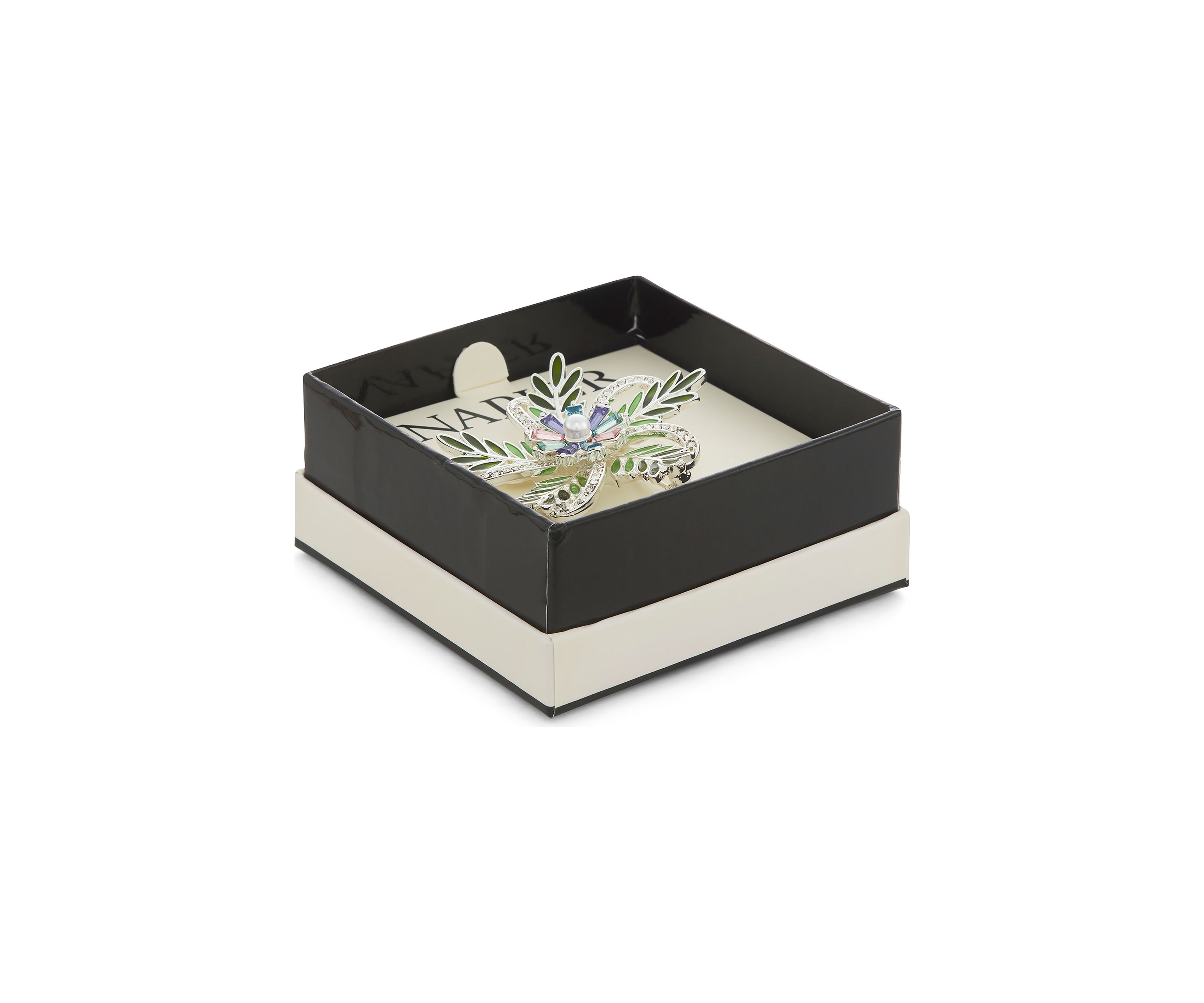 Silver Tone Multi Flower Pin