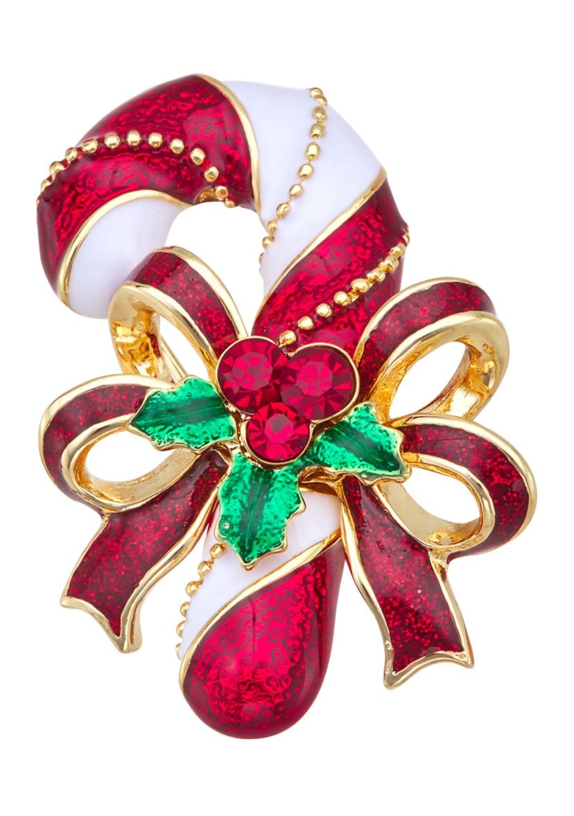 Candy Cane Holiday Pin