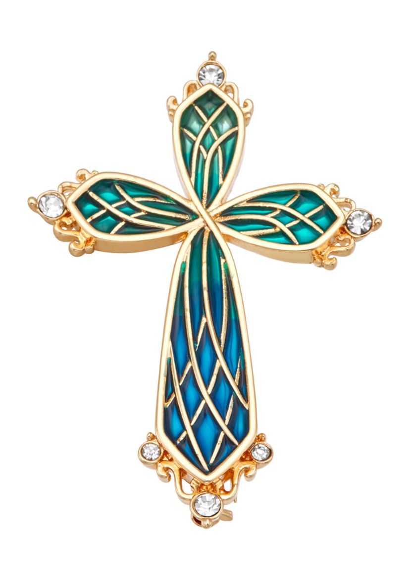 Multi Holiday Cross Pin
