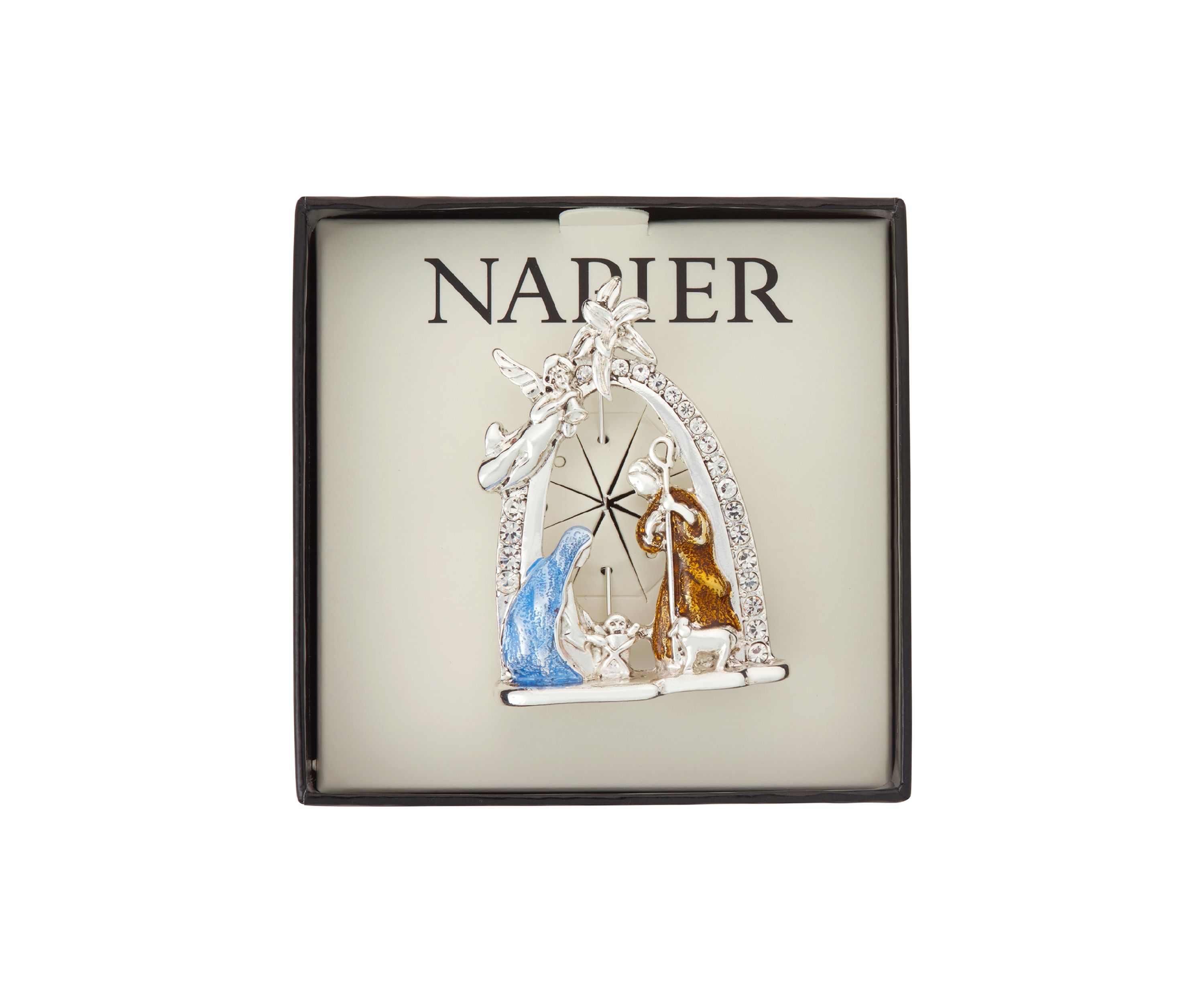 Holiday Nativity Box Pin