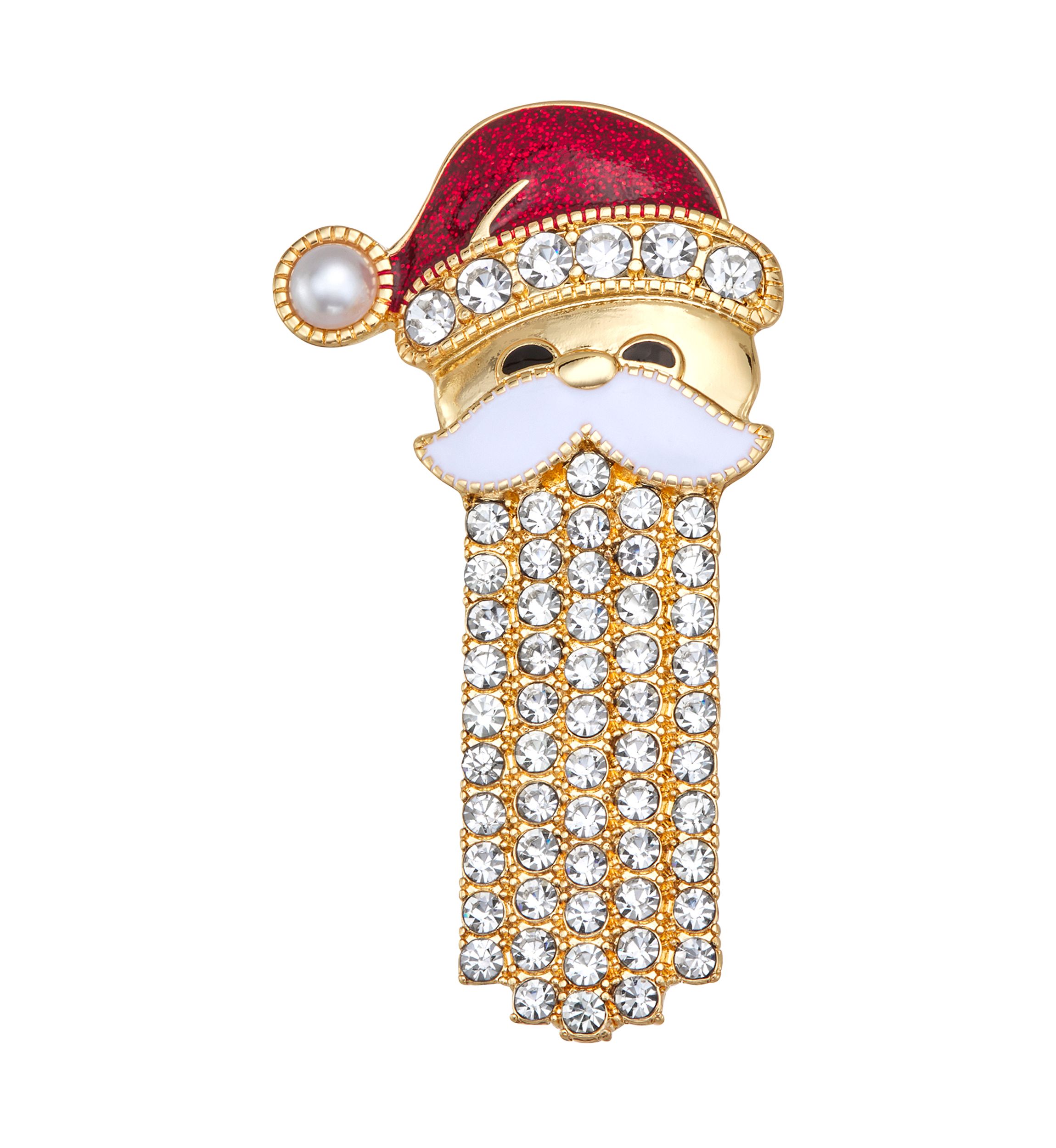 Gold Tone Santa Pin 