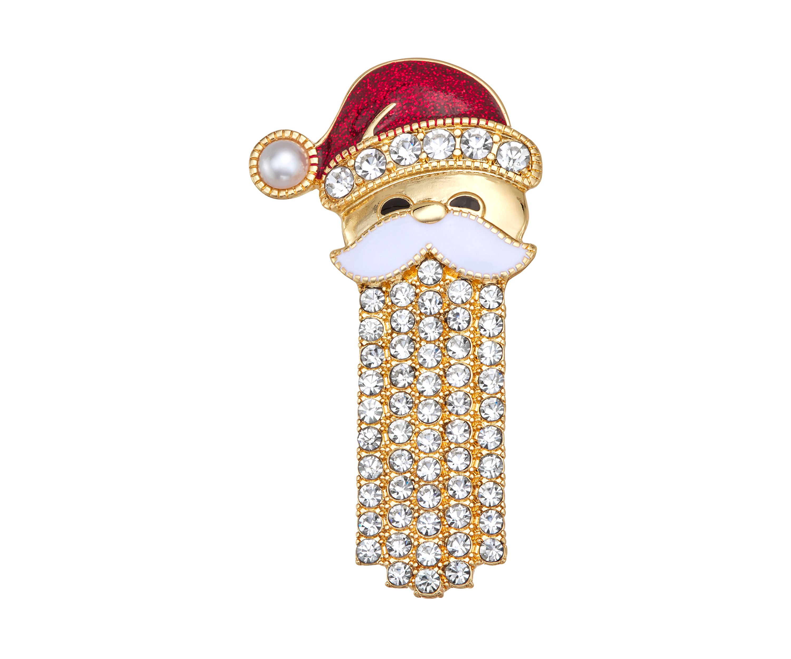 Gold Tone Santa Pin 