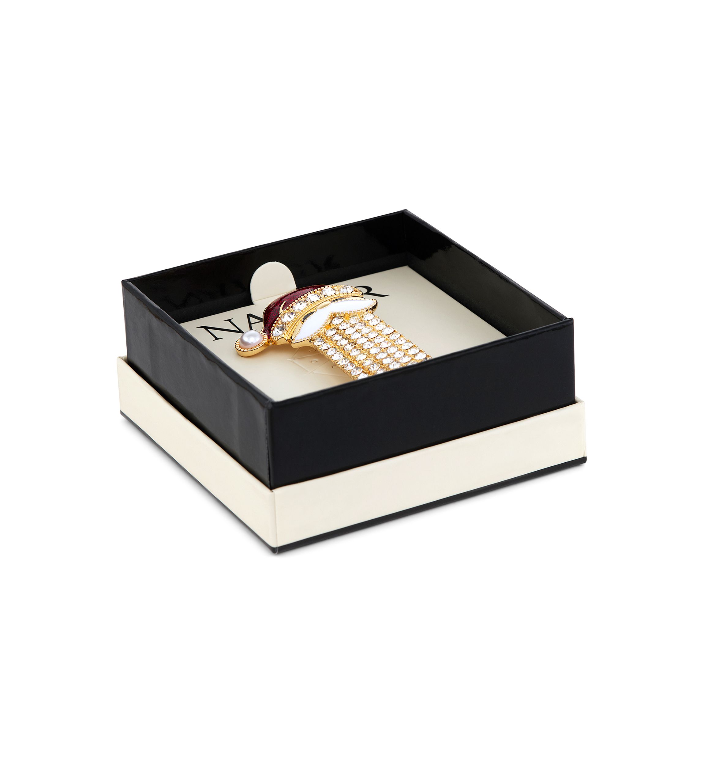 Gold Tone Santa Pin 
