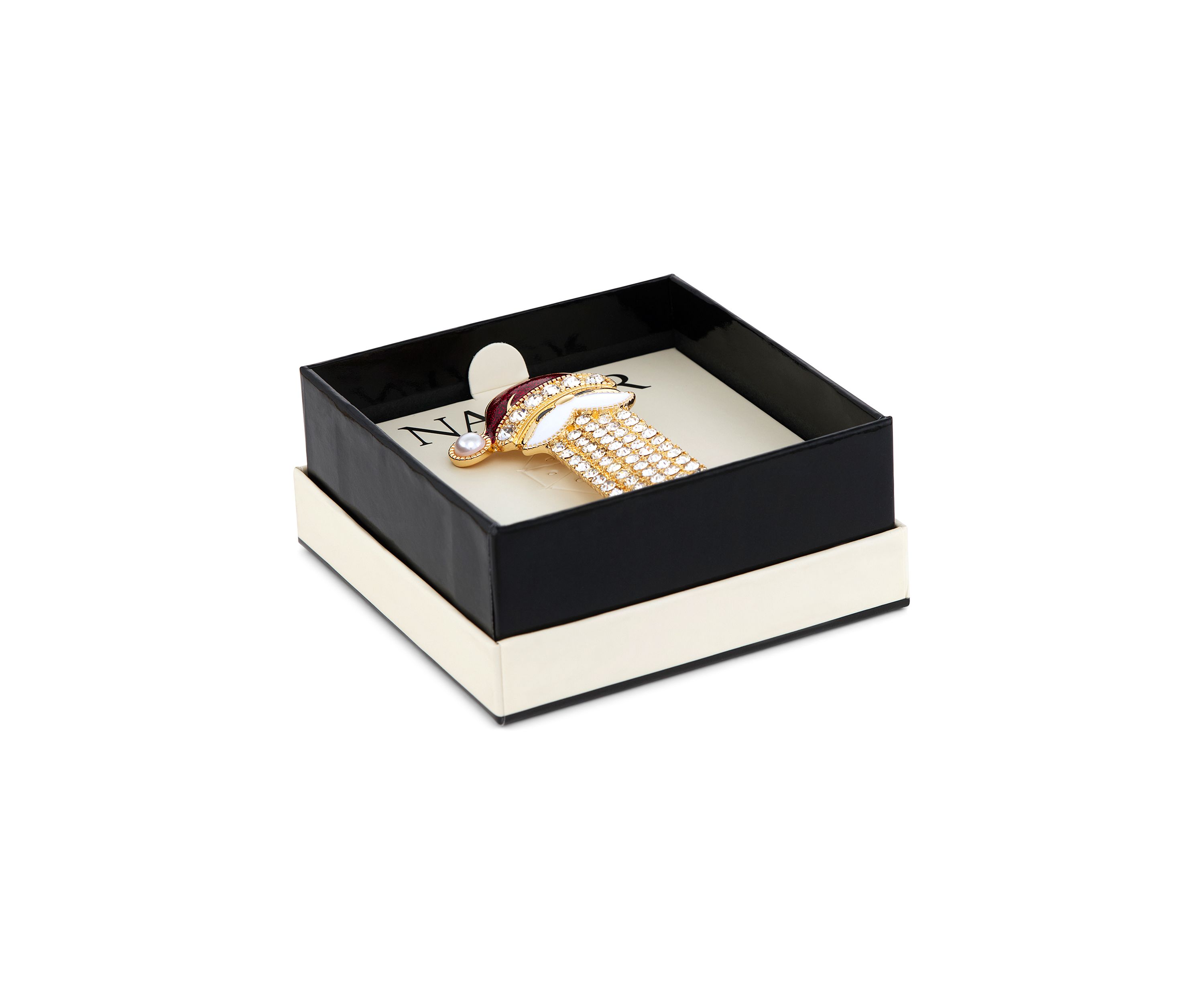 Gold Tone Santa Pin 