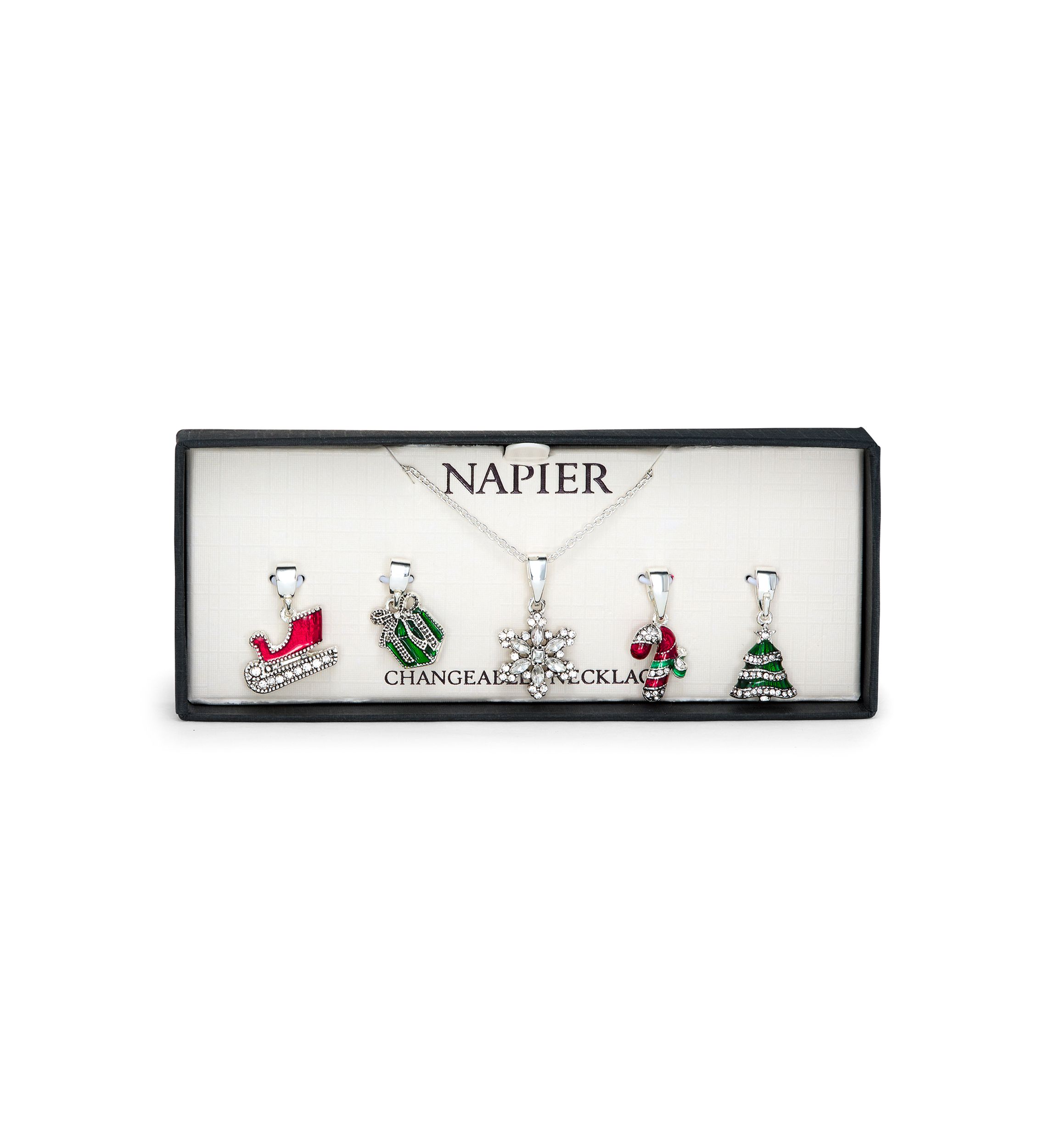  Holiday Xmas Multi Charm Necklace