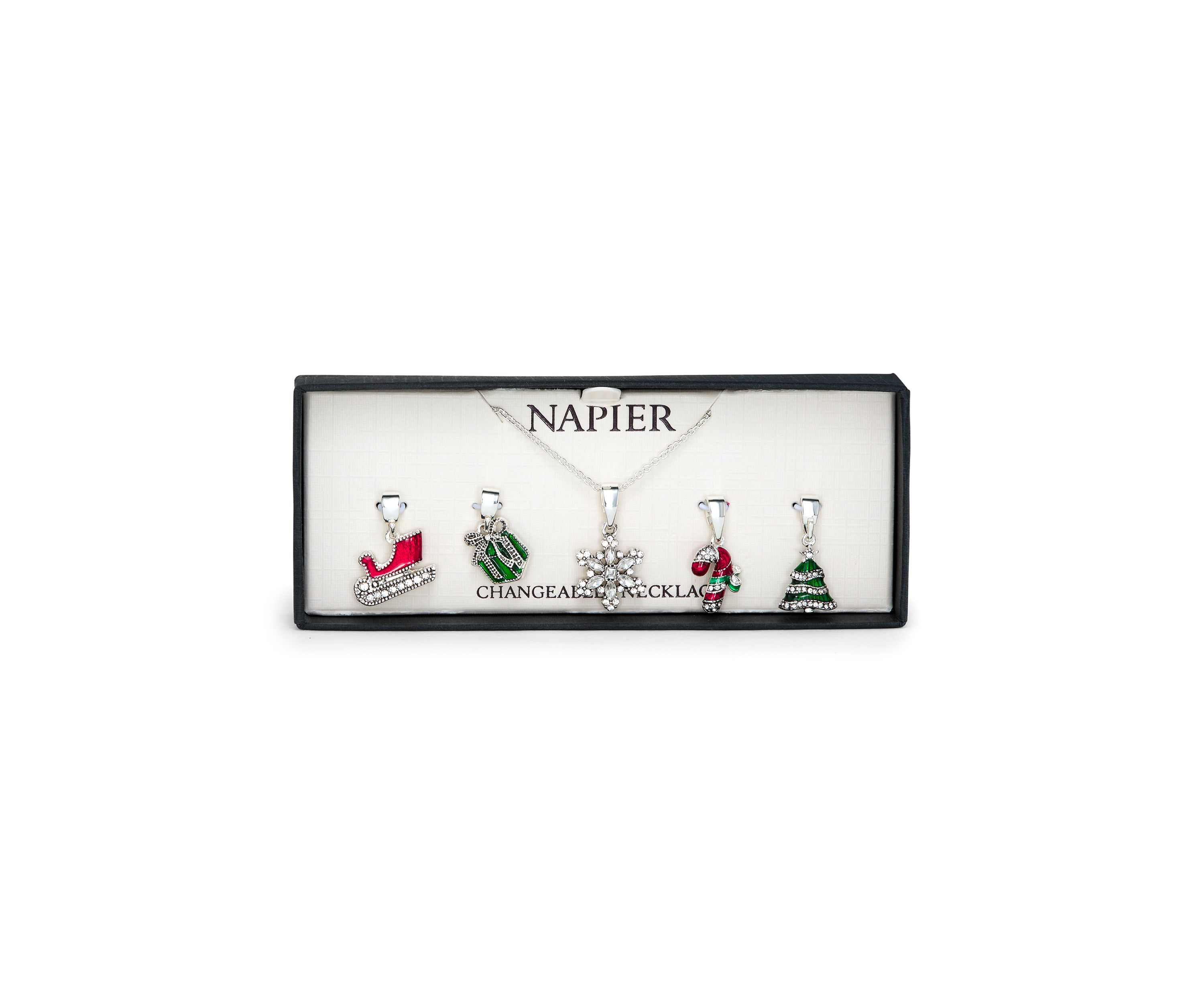  Holiday Xmas Multi Charm Necklace