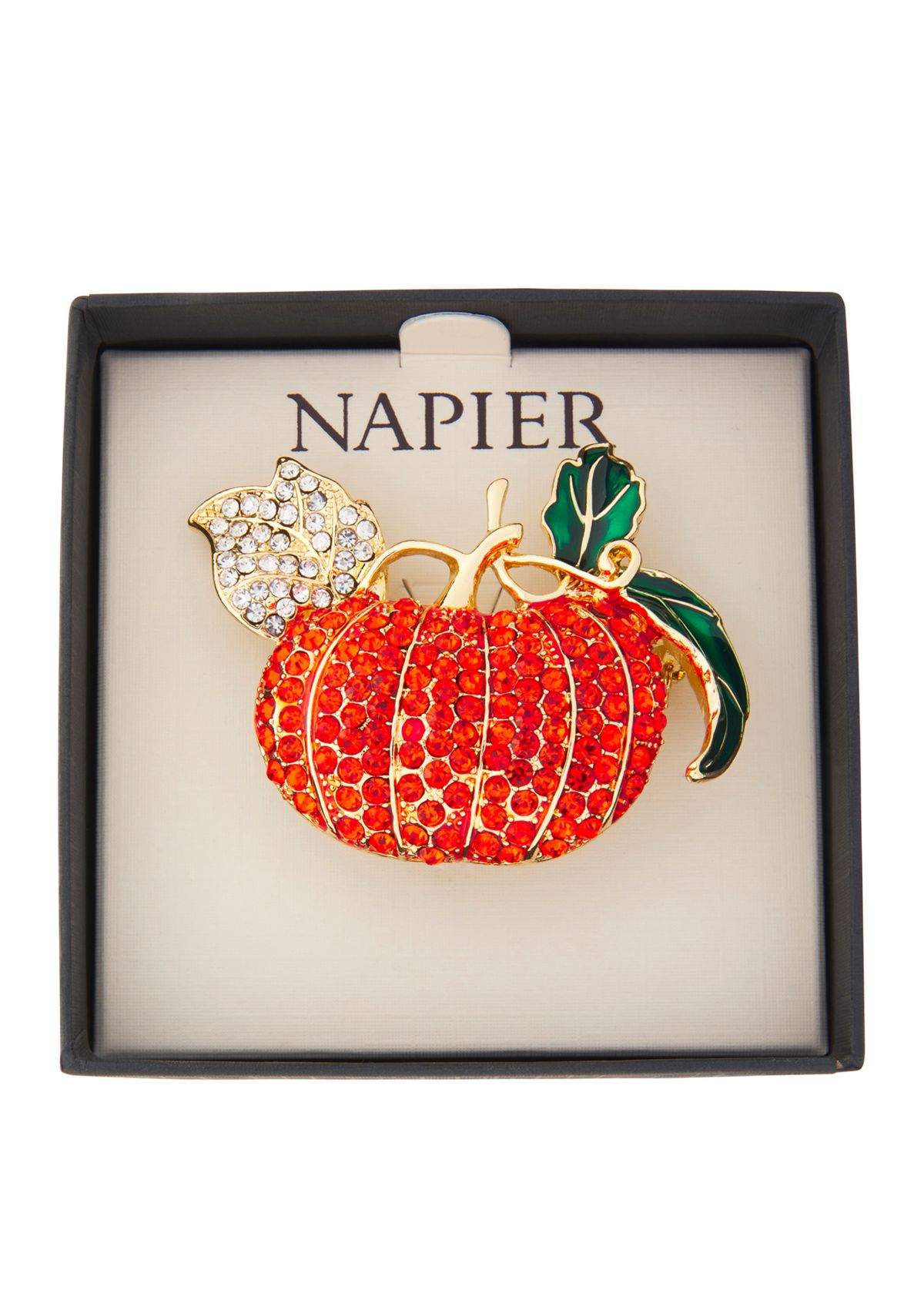 Gold Tone Orange Pumpkin Pin