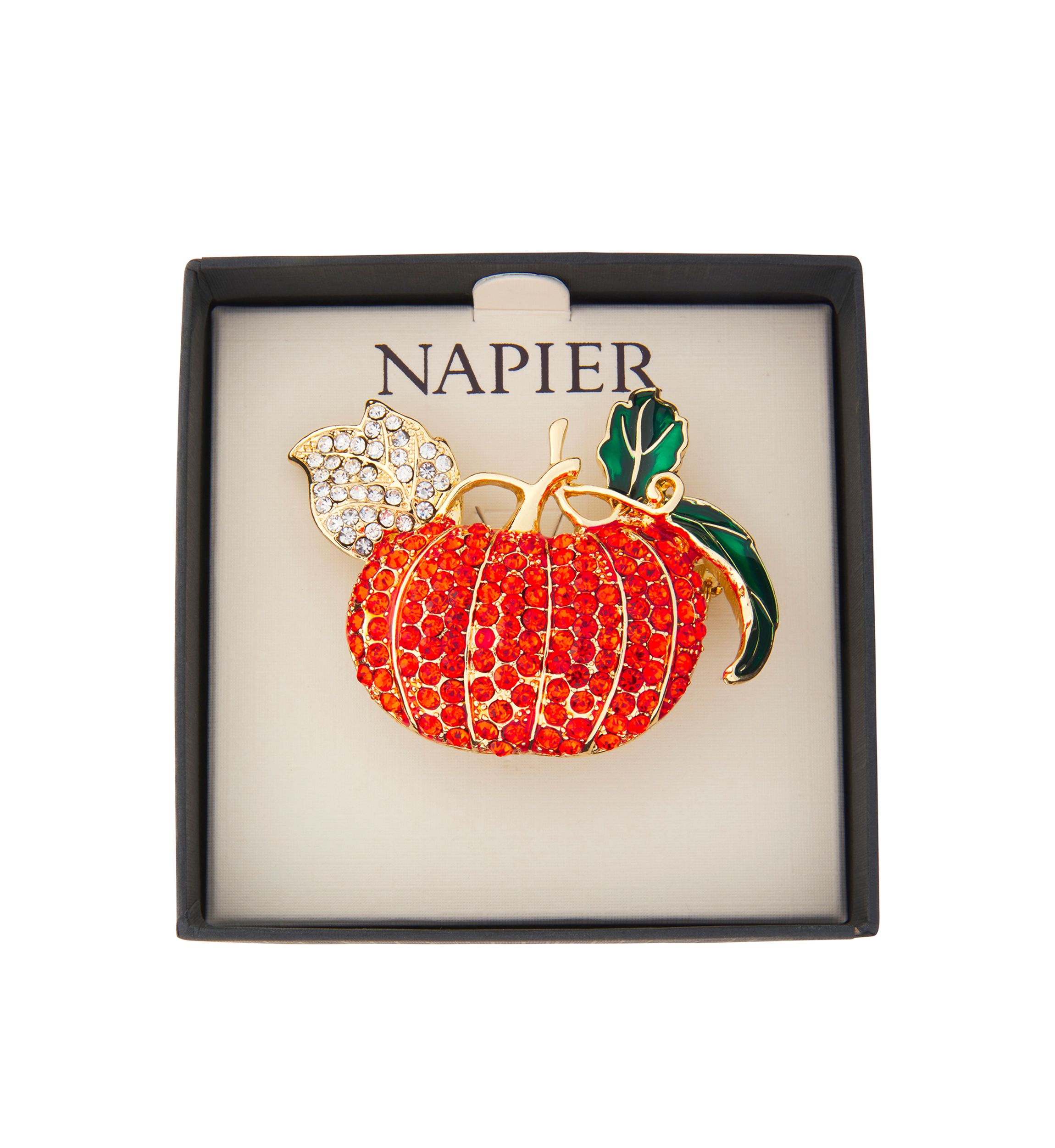 Gold Tone Orange Pumpkin Pin