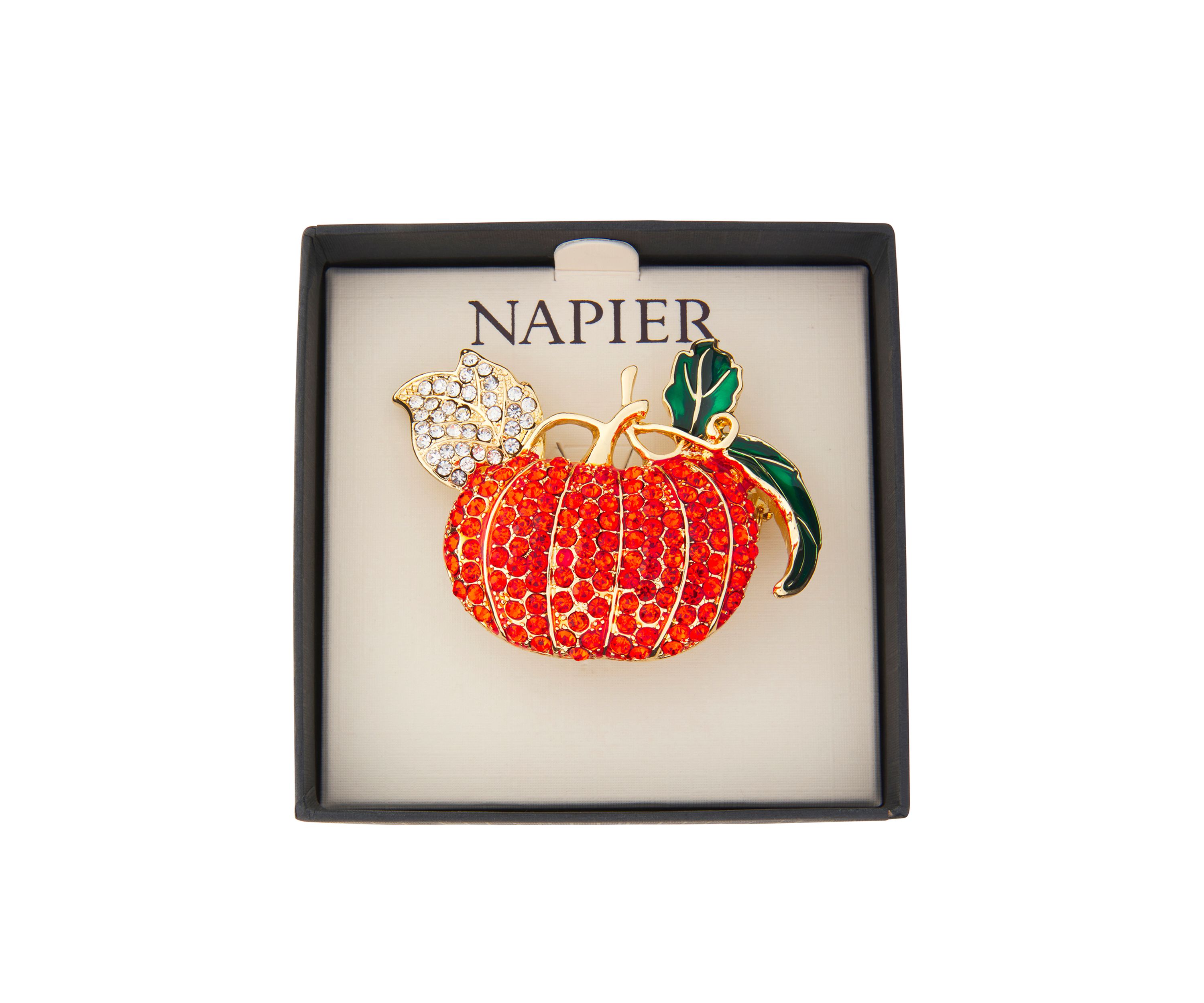Gold Tone Orange Pumpkin Pin