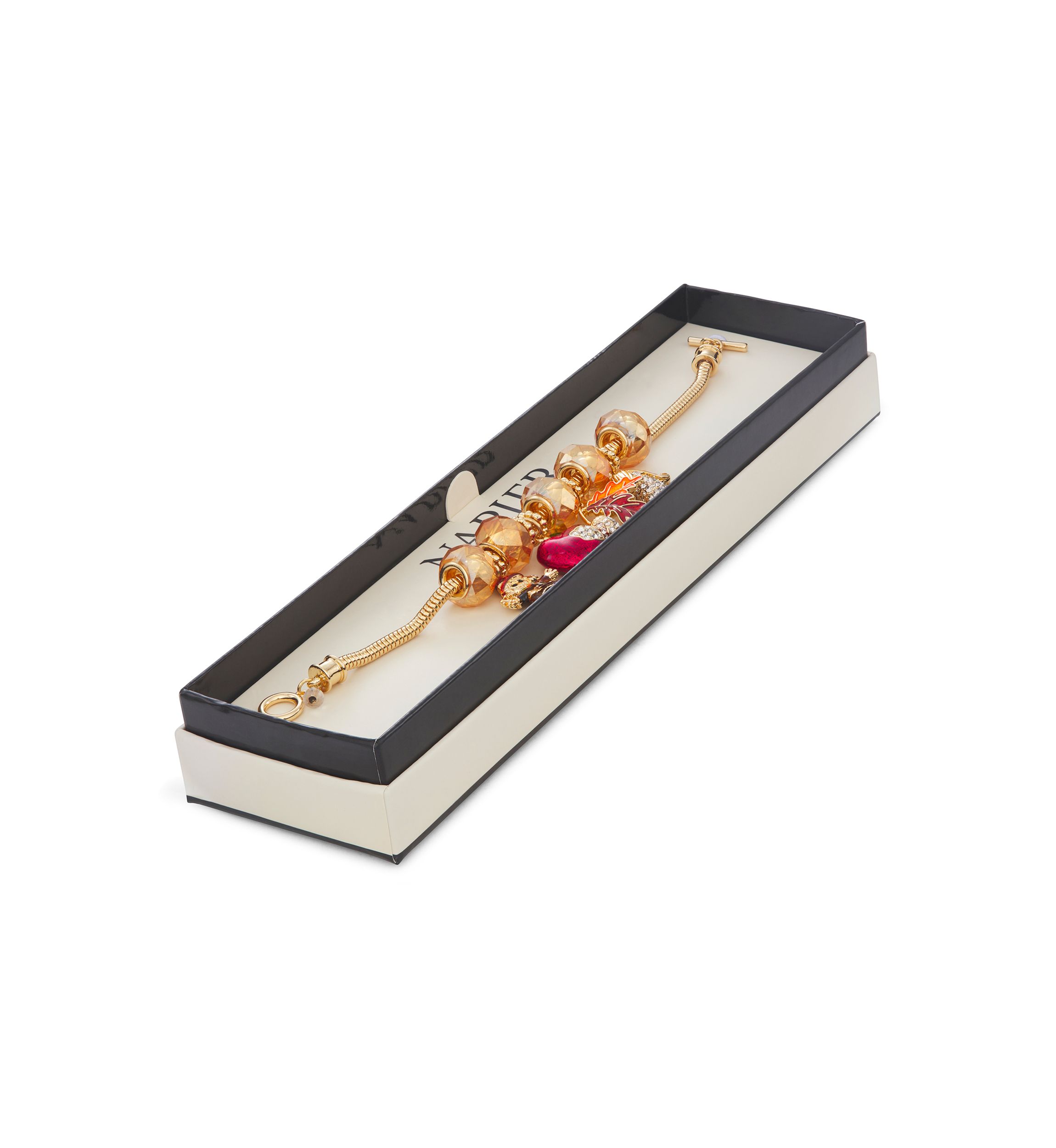 Gold Tone Autumn Slider Bracelet