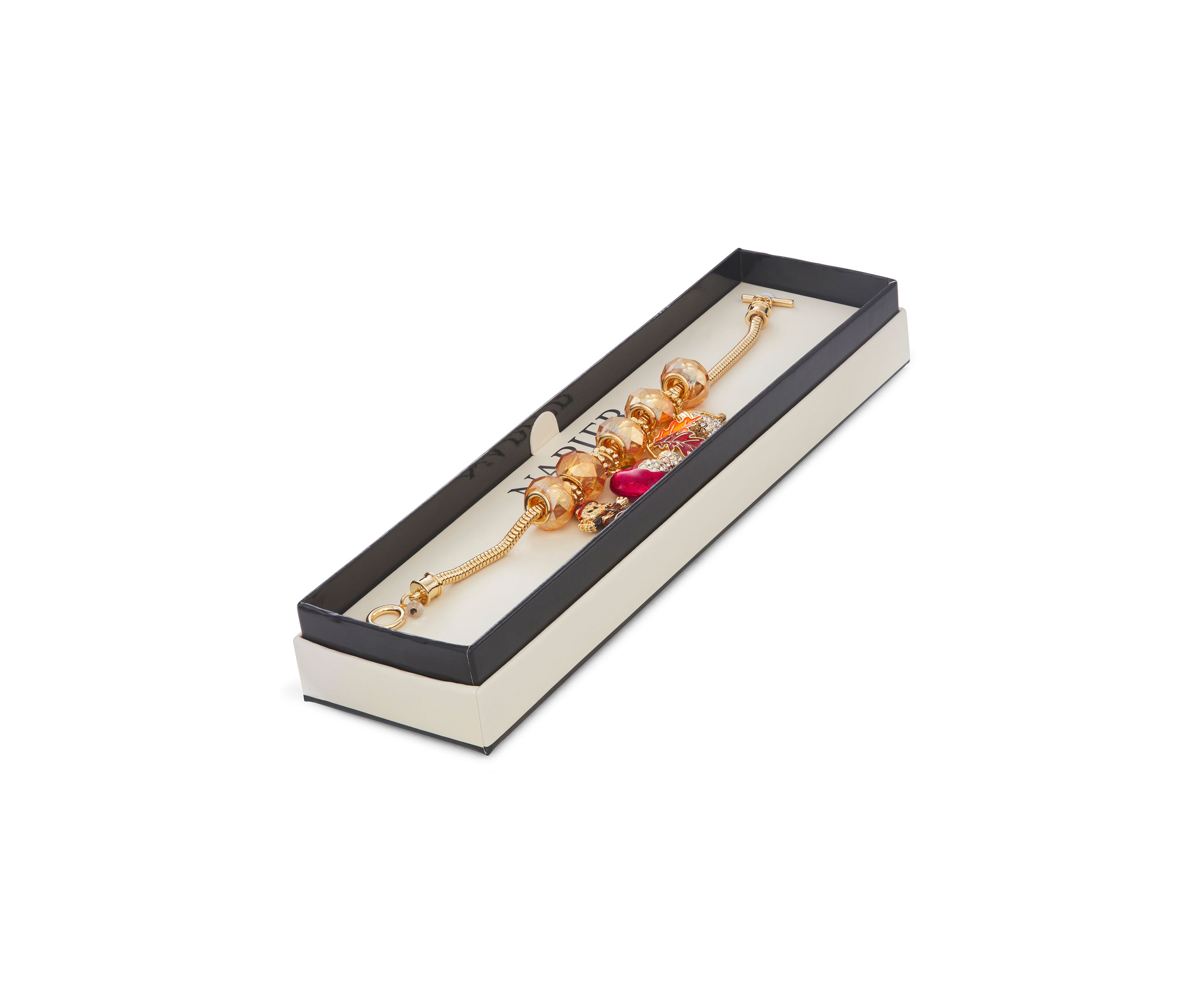 Gold Tone Autumn Slider Bracelet