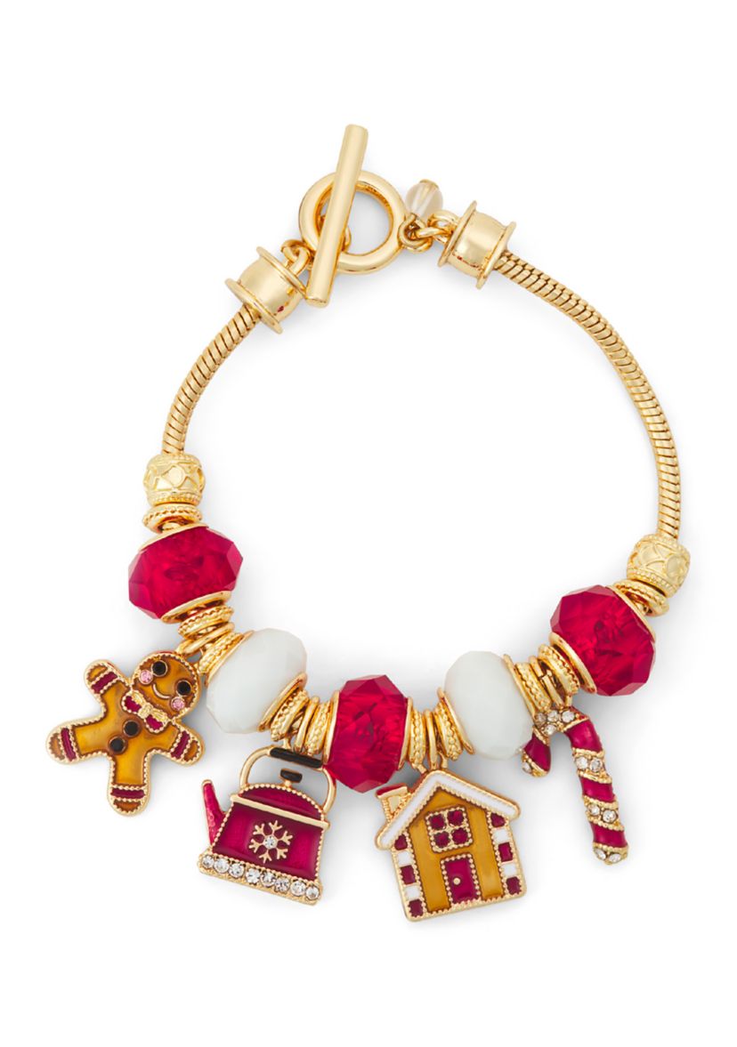  Holiday Gingerbread Charm Bracelet