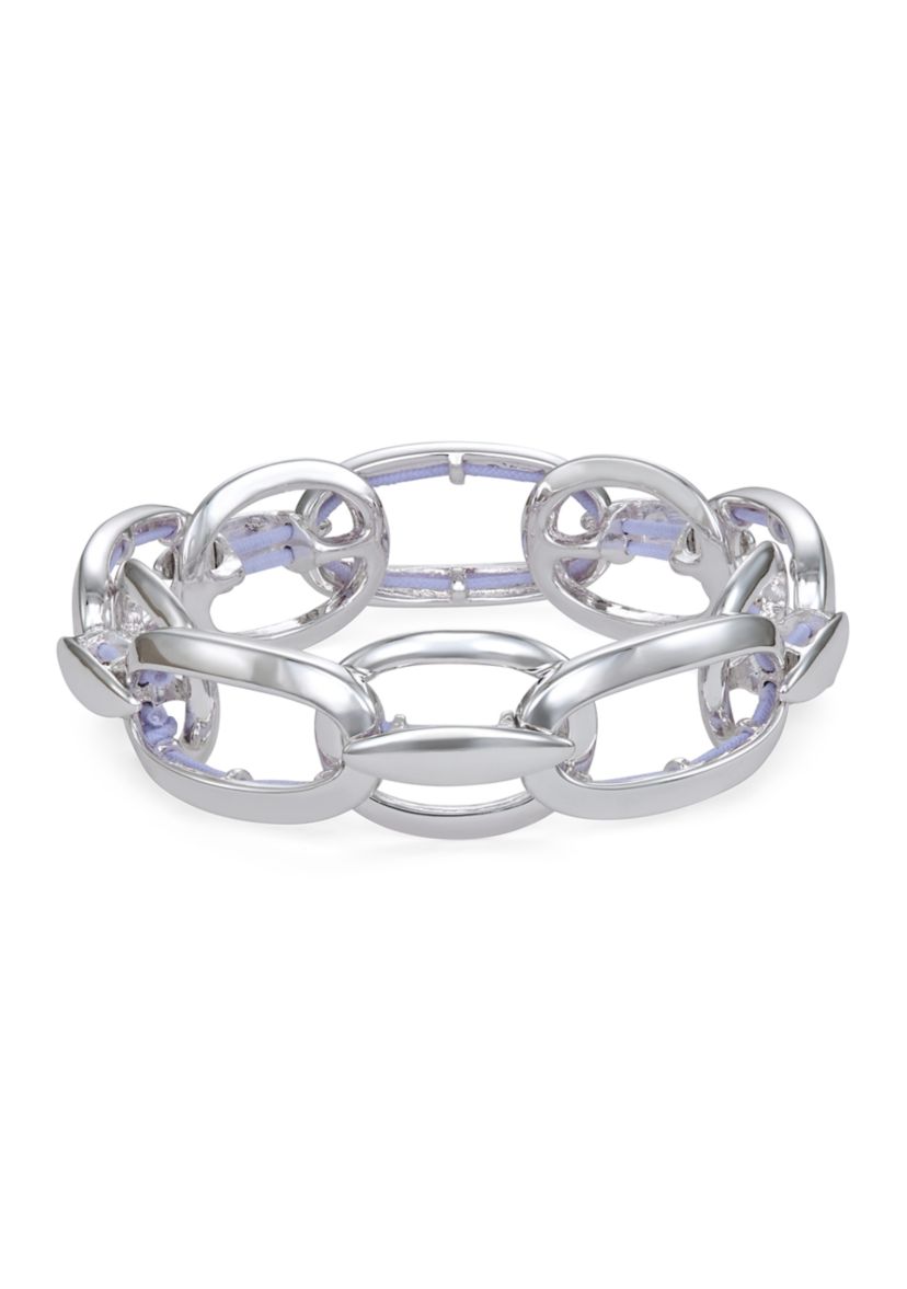 Silver-Tone Element Stretch Bracelet