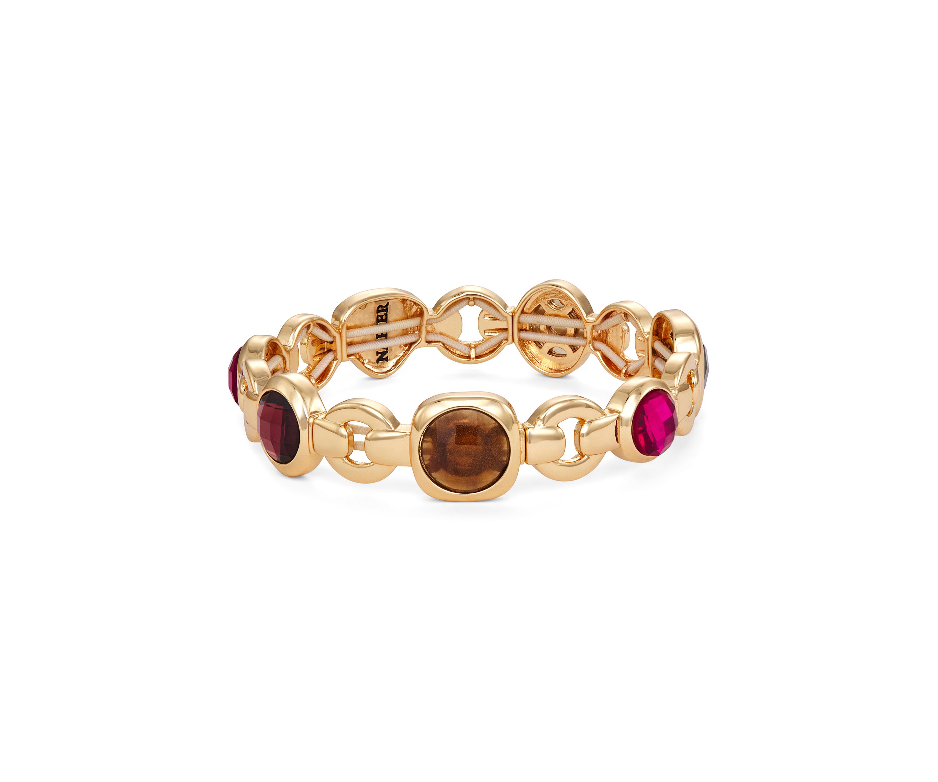 Gold-Tone Multi Golden Tonals Stretch Bracelet