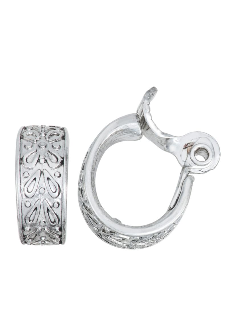 Casual Treasure Clip Hoop Earrings