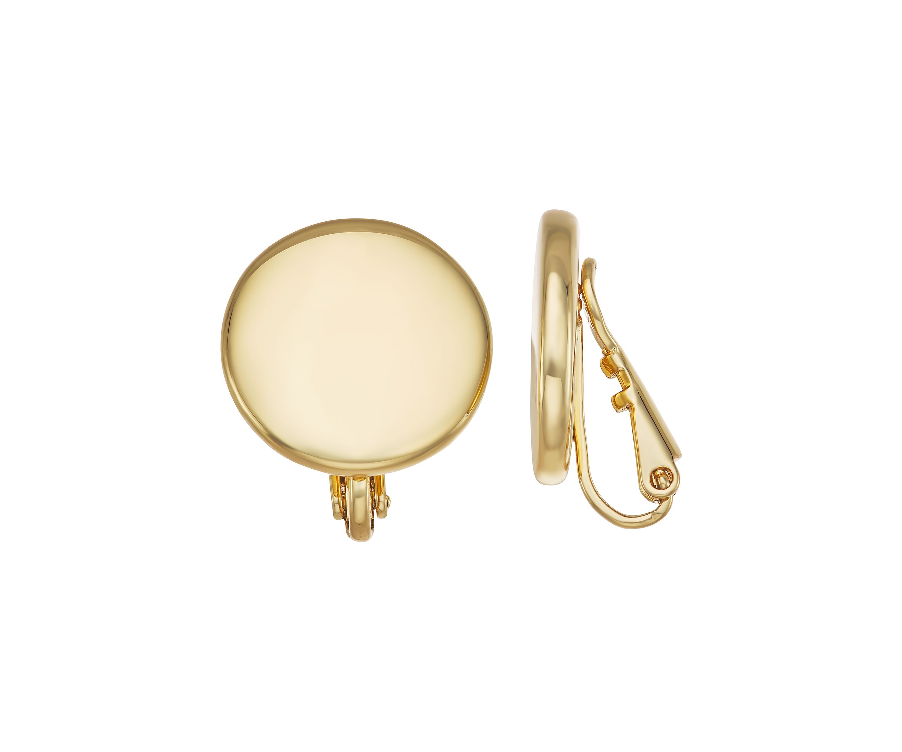 Gold Tone Droplets Stud Clip Earrings