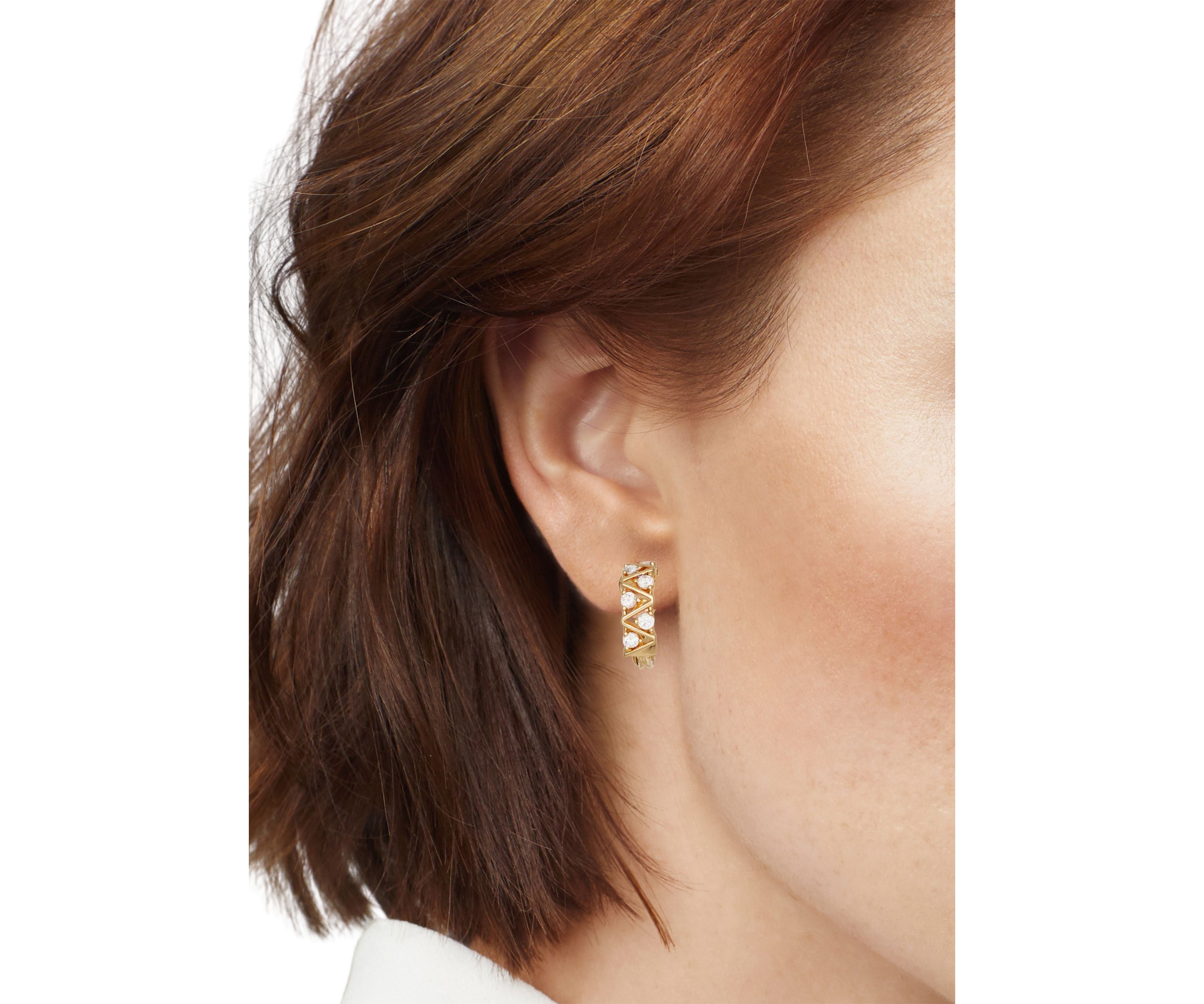 16mm Crystal Hoop Clip Earrings