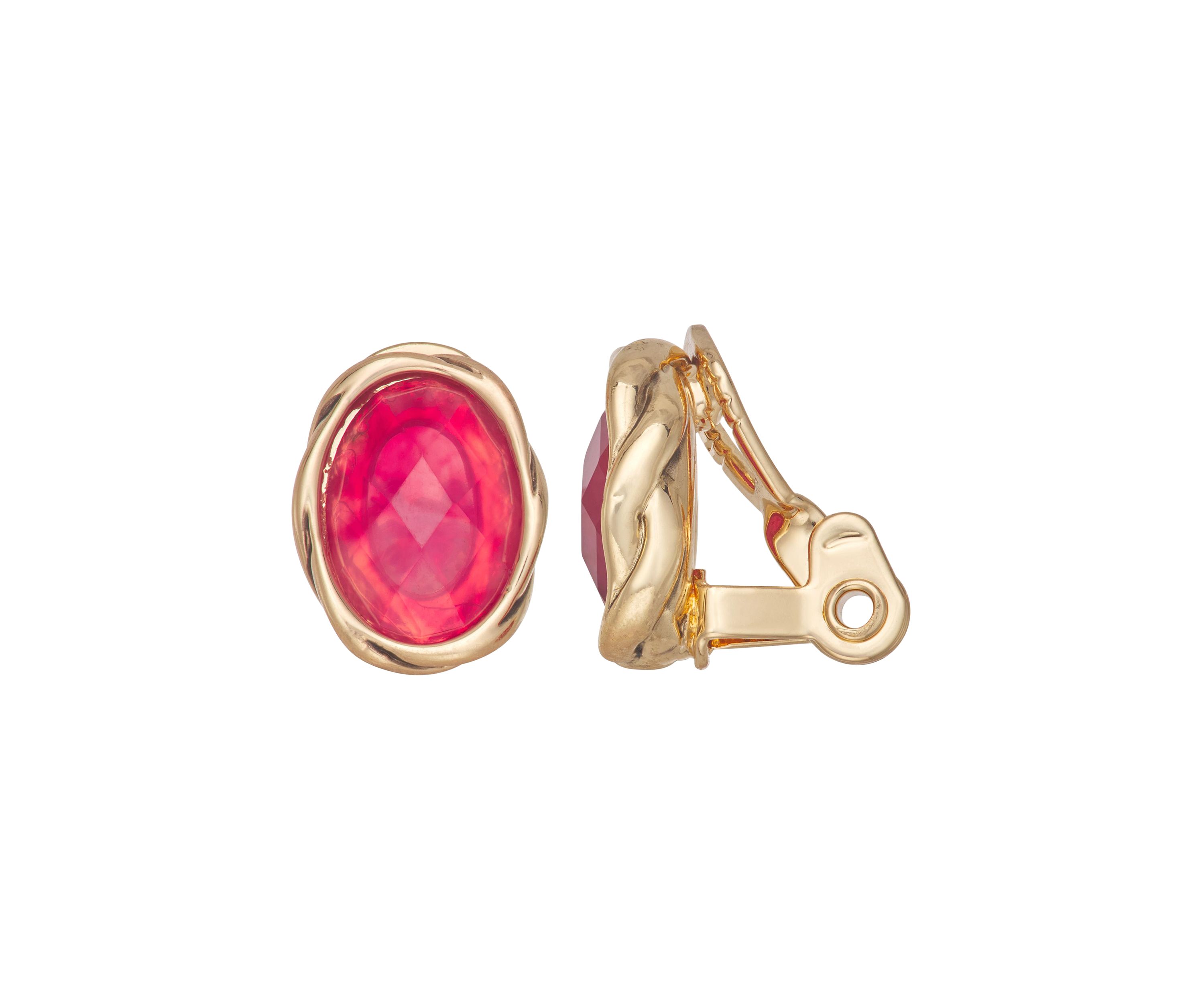 Gold Tone Sweet Drop Clip Earrings