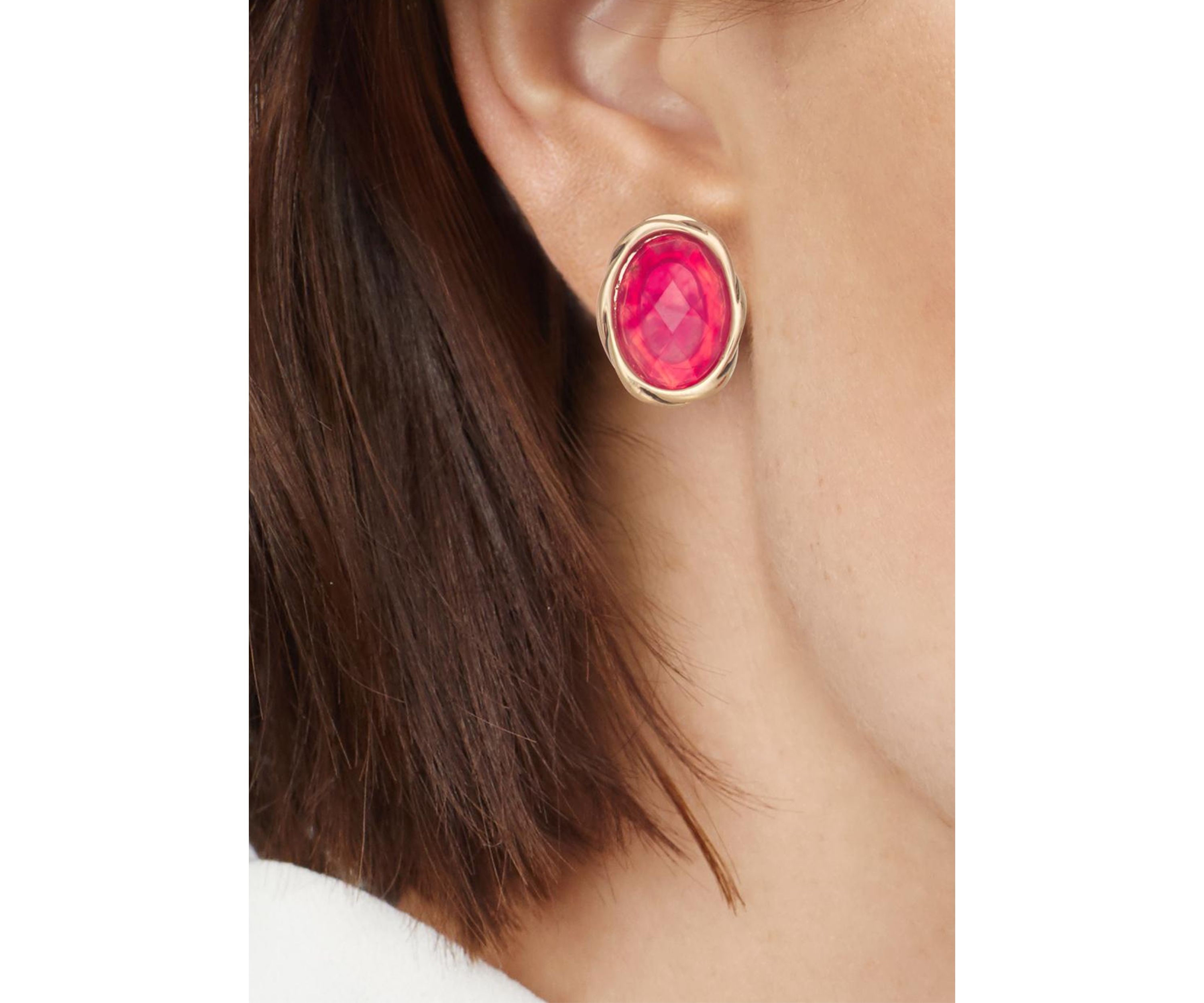 Gold Tone Sweet Drop Clip Earrings