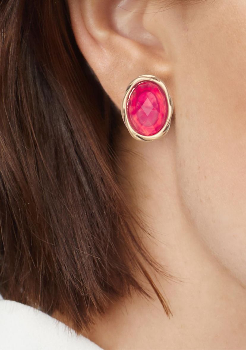 Gold Tone Sweet Drop Clip Earrings