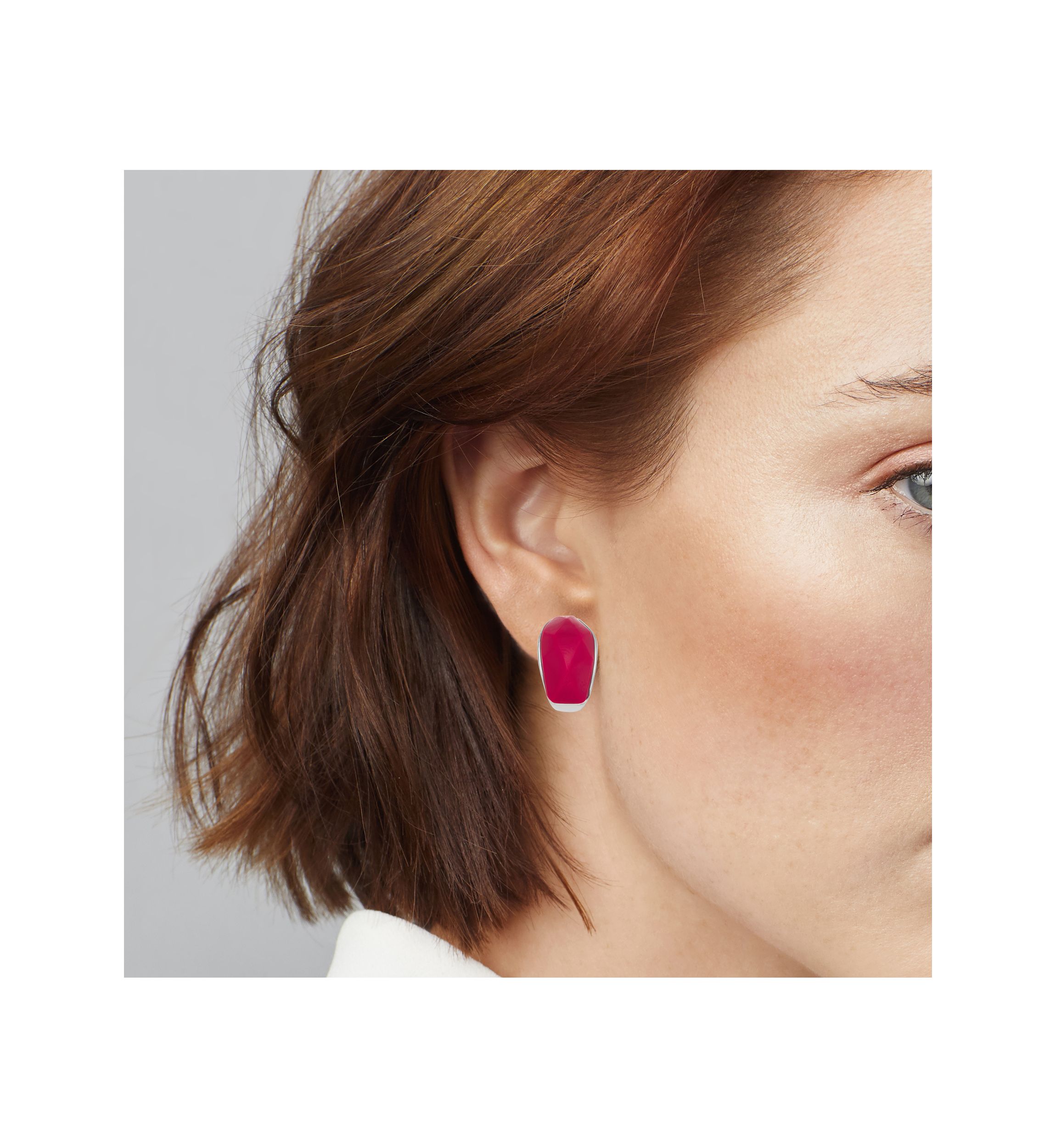 Silver Tone Stud Clip Earrings