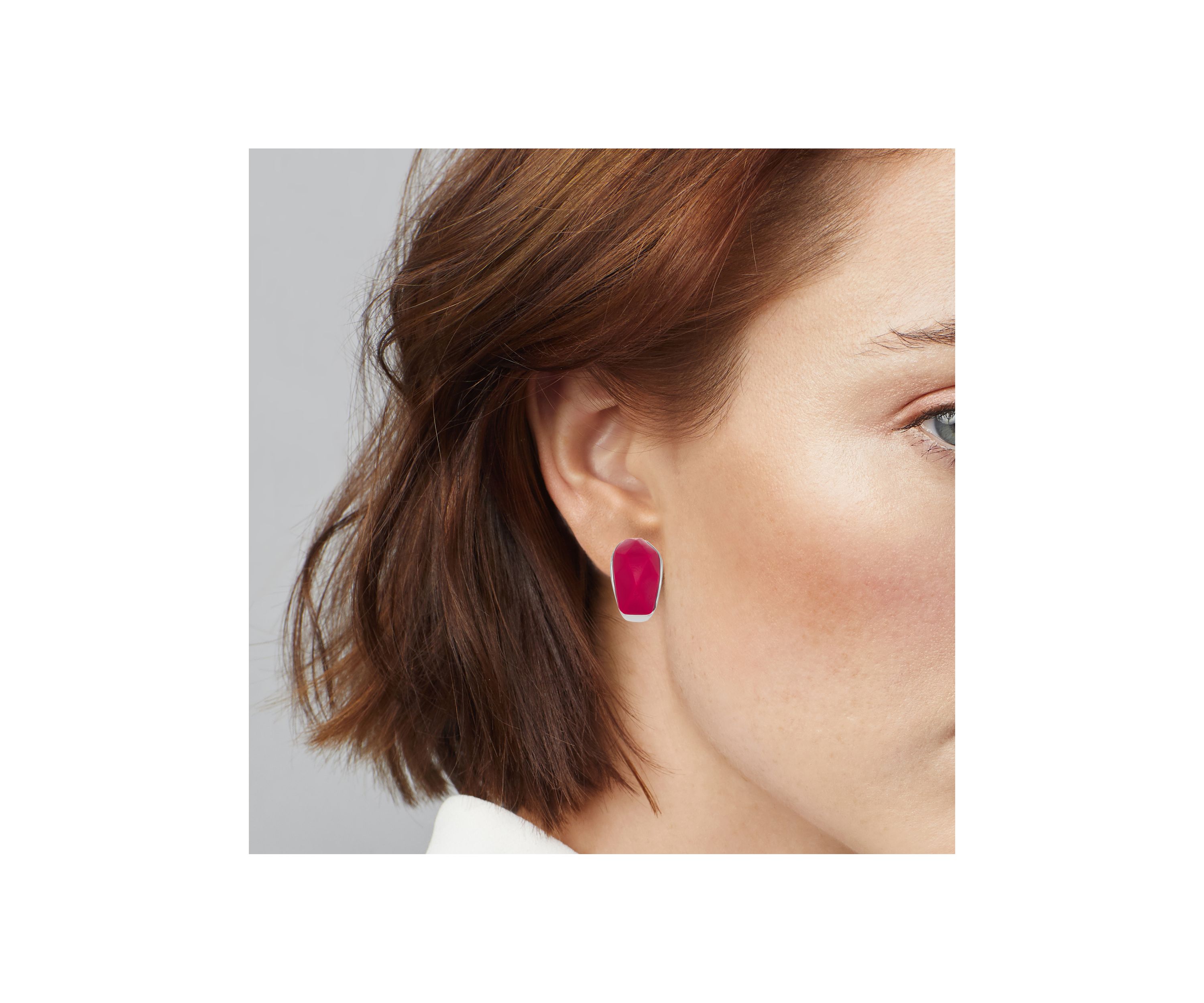 Silver Tone Stud Clip Earrings