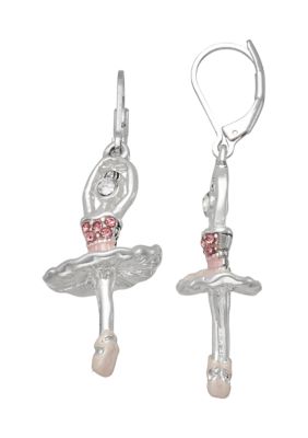 Plastic Ballerina Earrings With Nickel Back Earrings #90