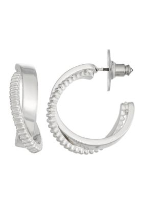 ＣＨＡＮＥＬ CC mark Earring Silver plate Silver Earring 300010012 –  BRANDSHOP-RESHINE