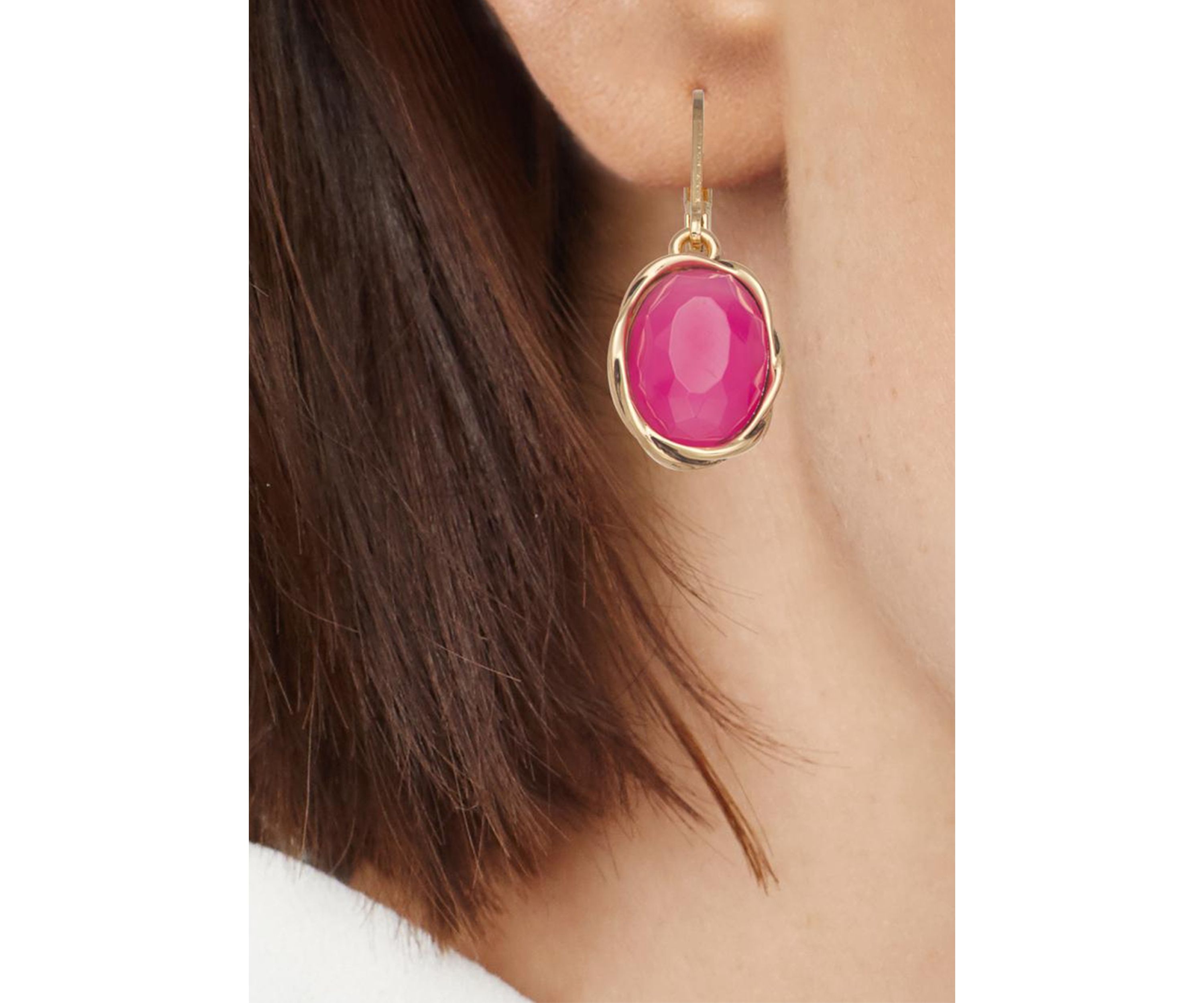 Gold Tone Berry Sweet Drop Earrings