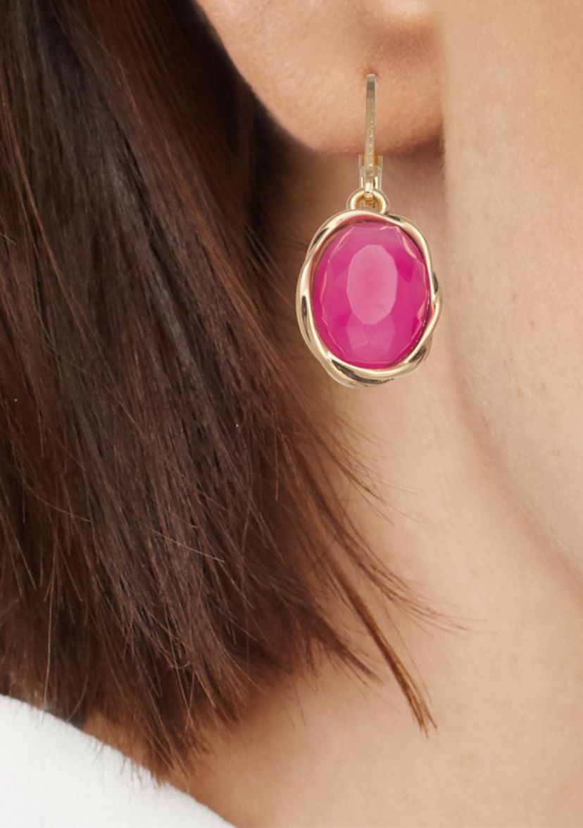 Gold Tone Berry Sweet Drop Earrings