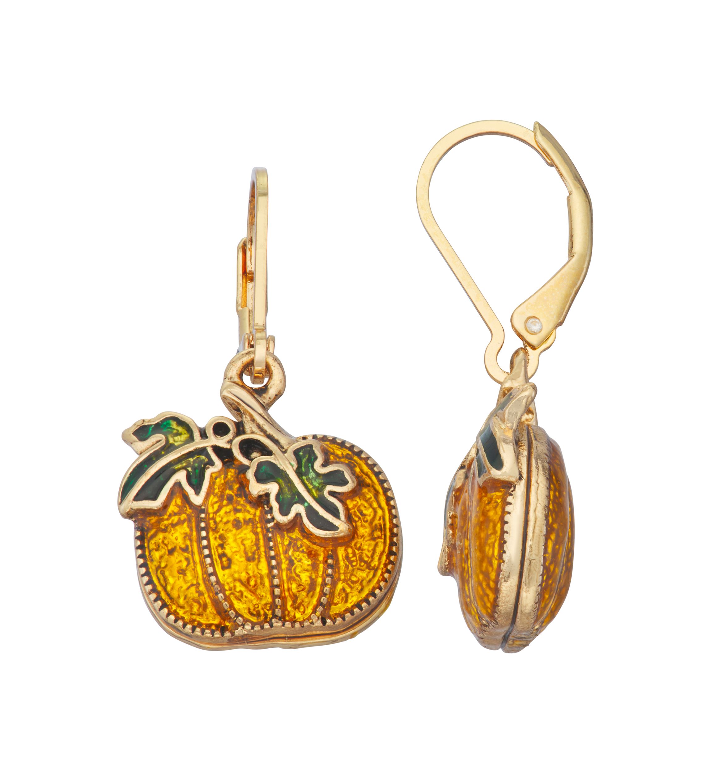 Gold-Tone Multi Pumpkin Drop Earrings