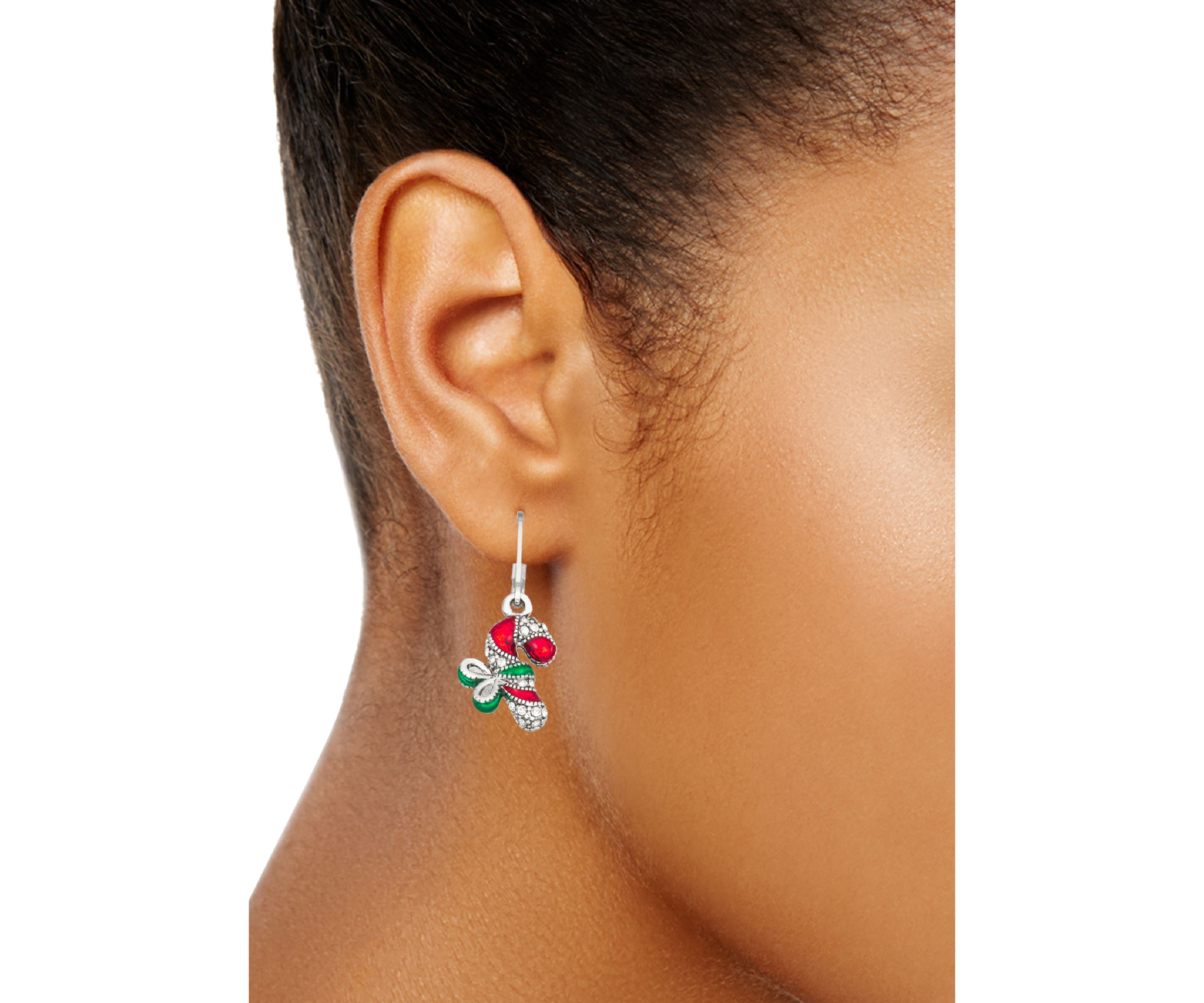 Candy Cane Drop Earrings