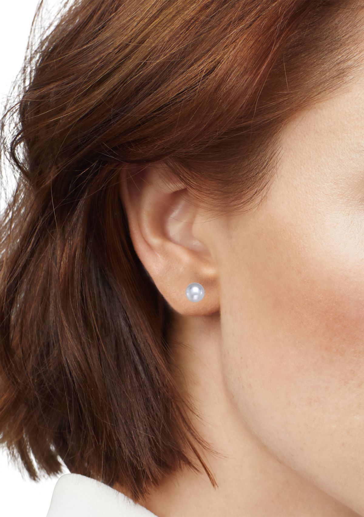 Silver Tone Stud Hoop Trio Earrings