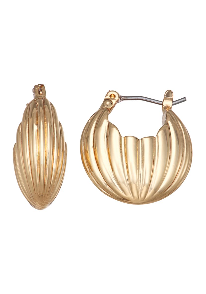  Ridge Huggie Earrings