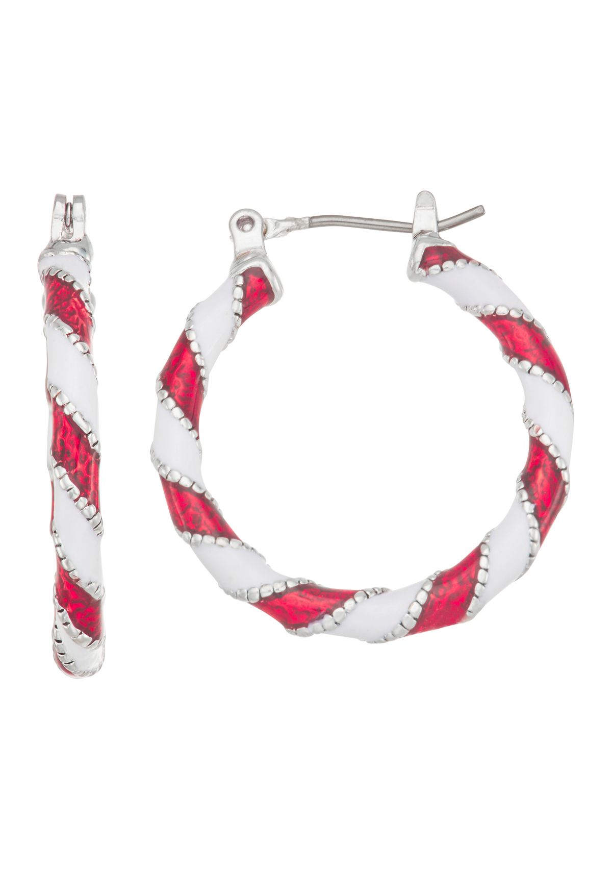 Candy Cane Hoop Earrings