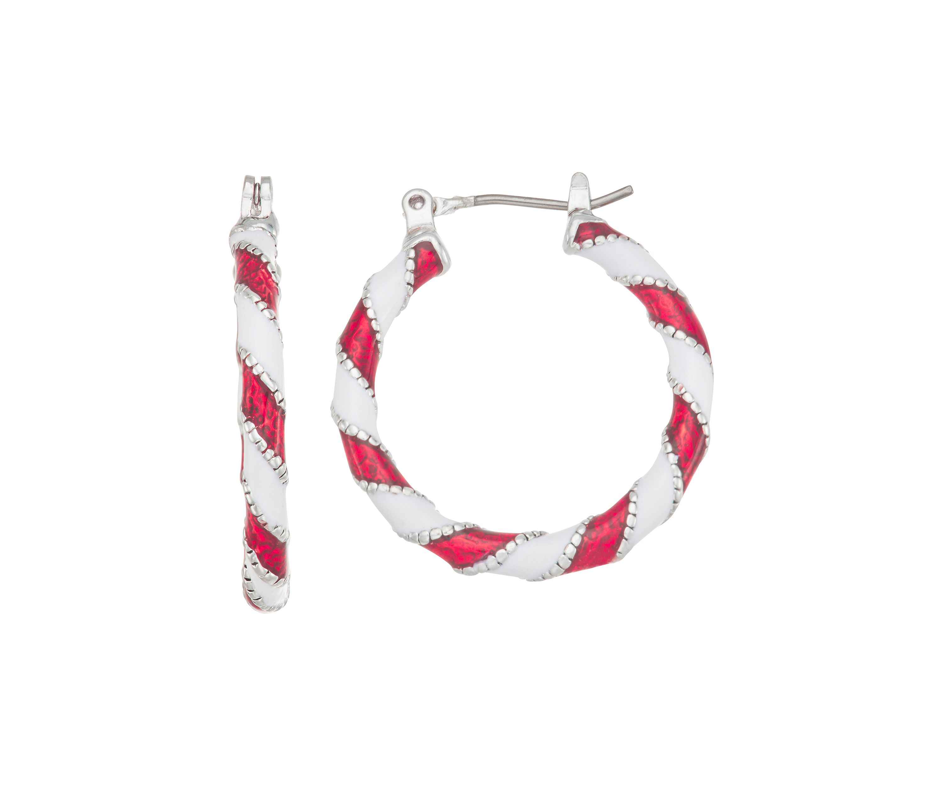 Candy Cane Hoop Earrings