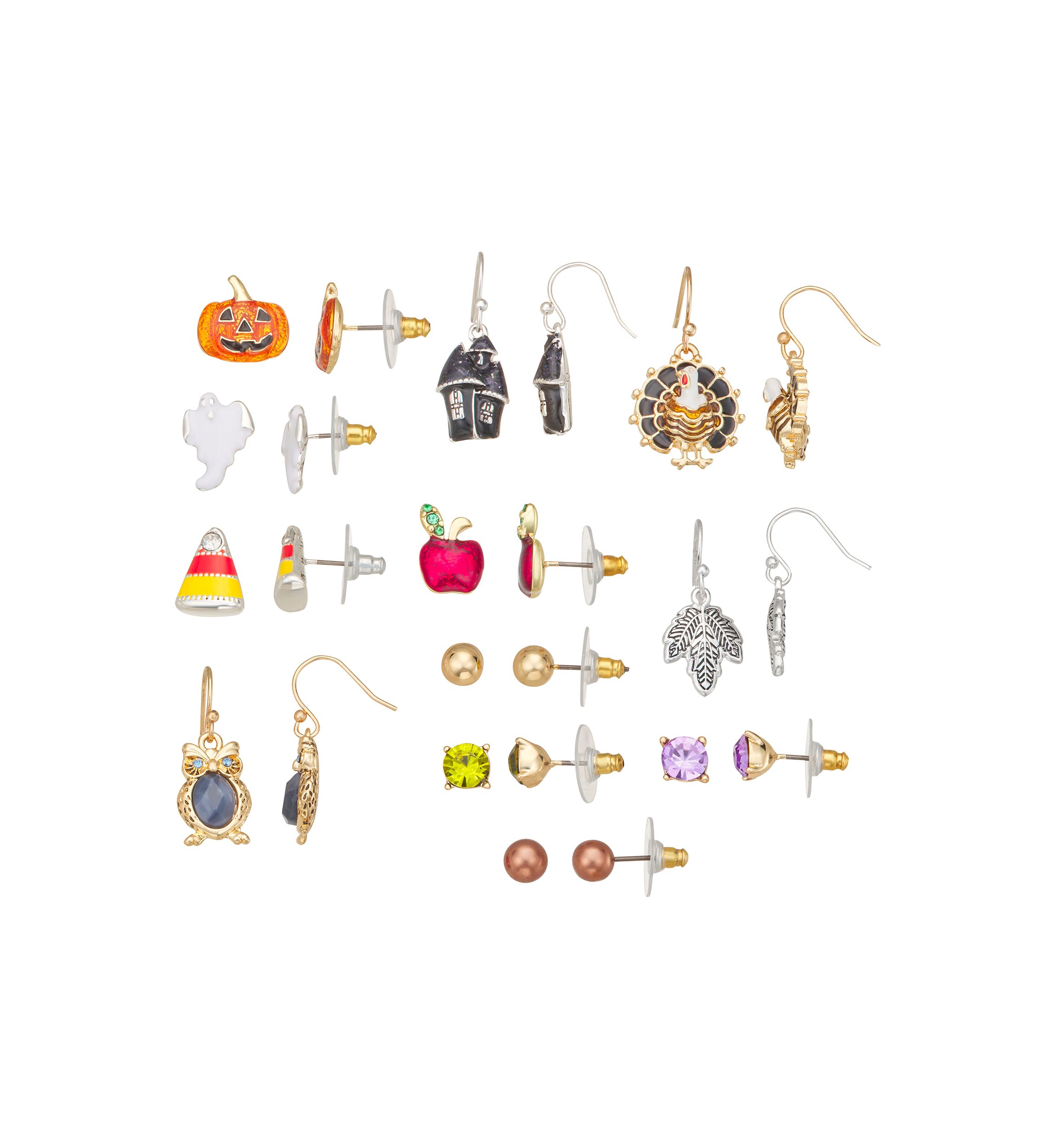 Womens 12 Days Of Fall Earrings Multipack 