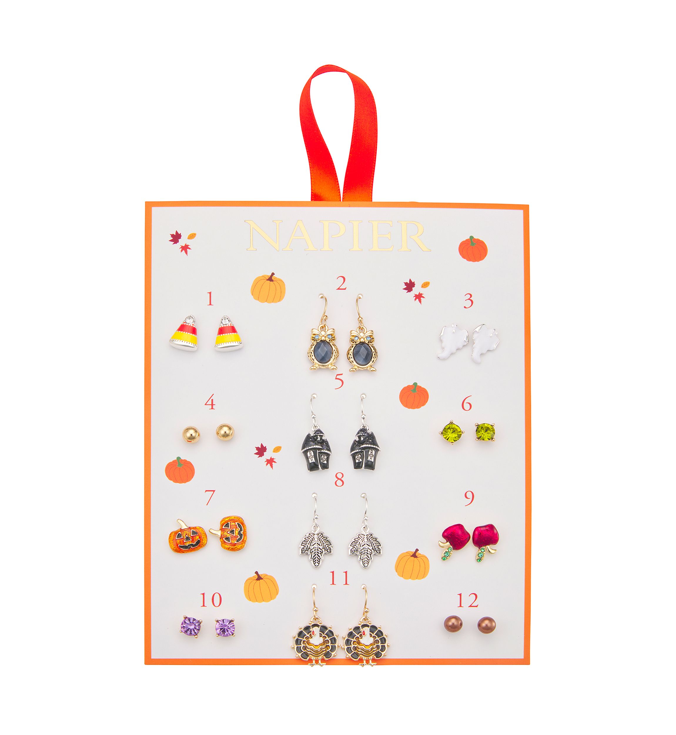 Womens 12 Days Of Fall Earrings Multipack 