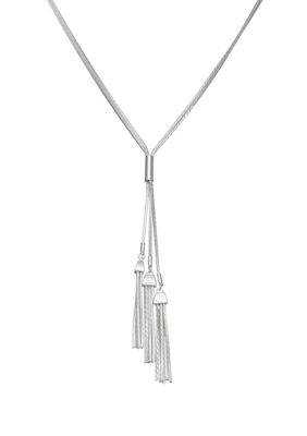 Napier Gold Tone Multi Tassel Pendant Snake Chain High Polished Necklace